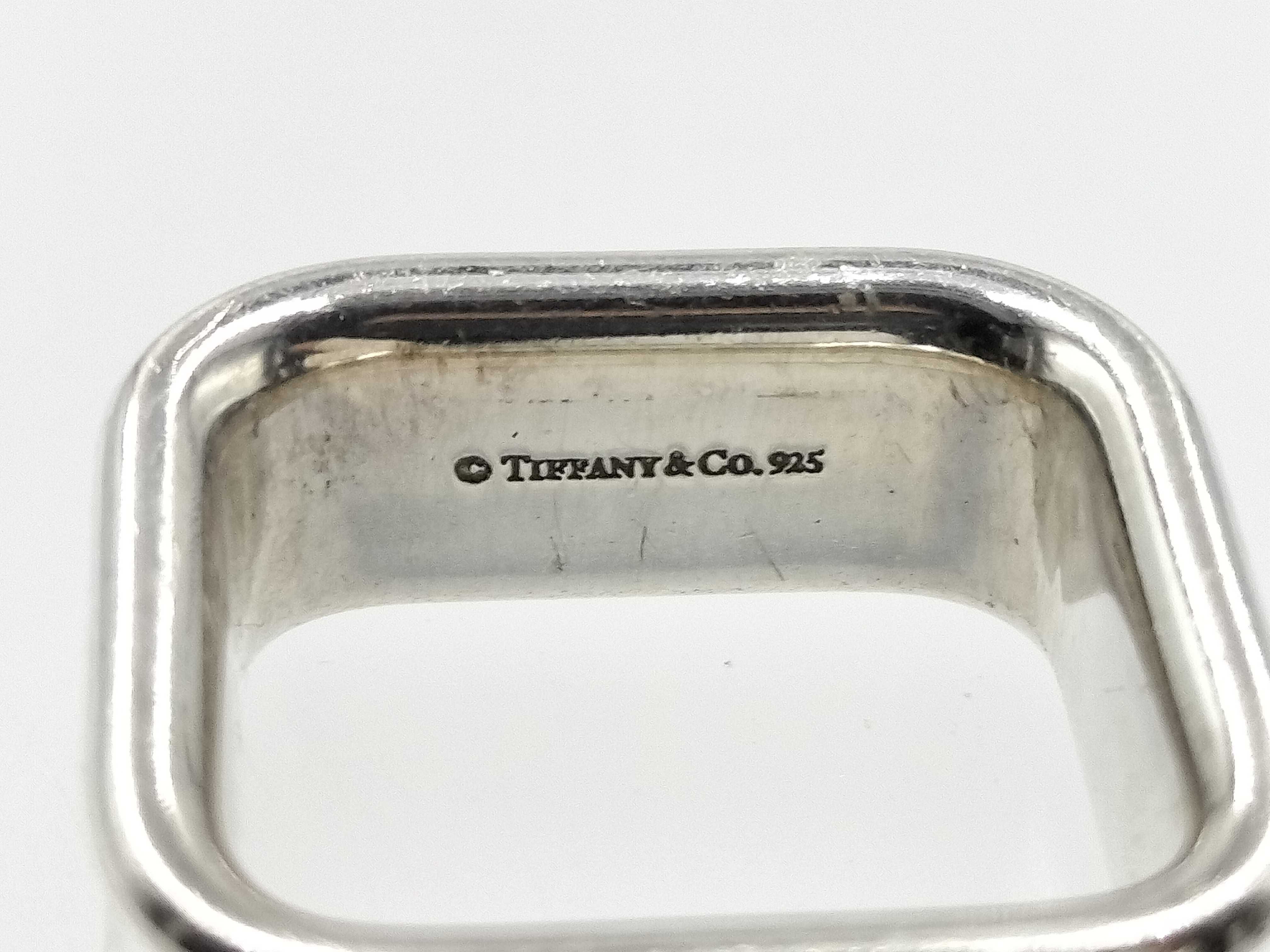 【水曜終了】(10221_0401)Tiffany&Co. 1837 スクエア リング リング
