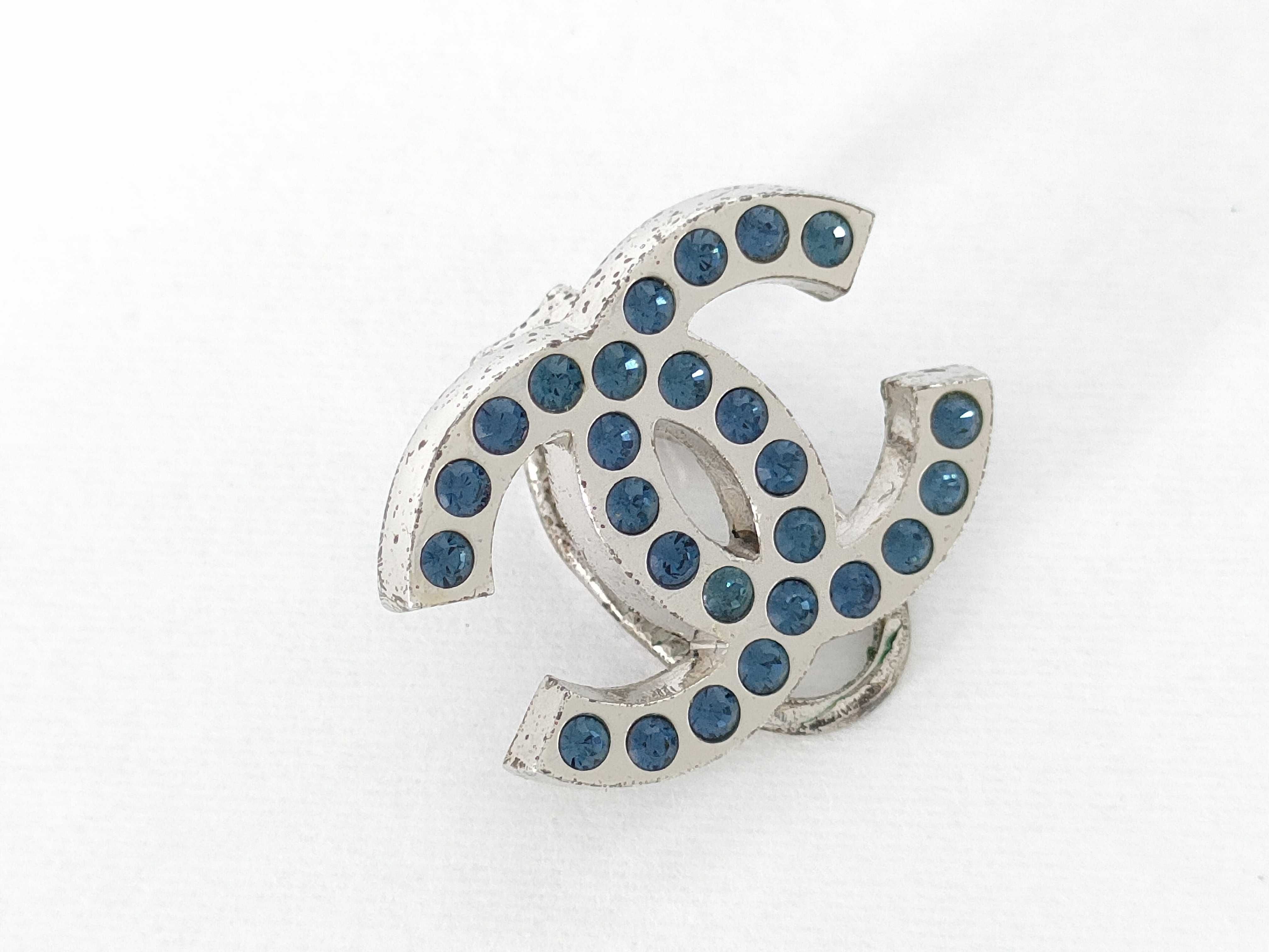 【水曜終了】(10228_0032)CHANEL 02 SVカラー ココ ラインストーン イヤリング イヤリング