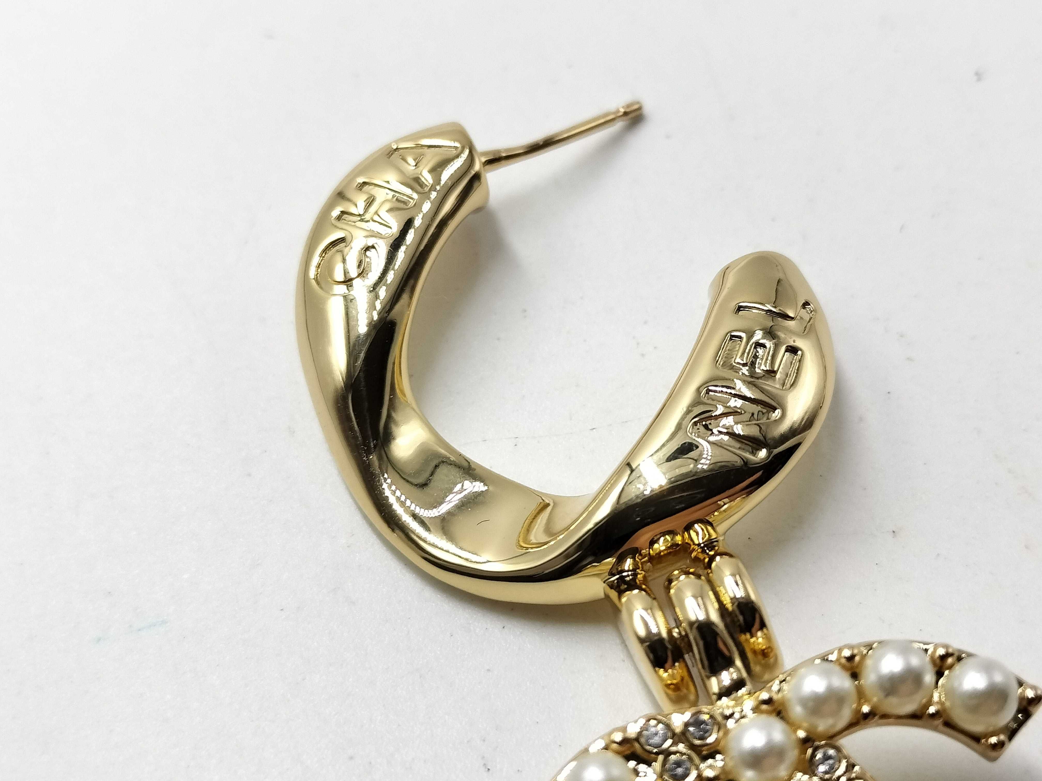 【水曜終了】(10217_0108)CHANEL B24 A パール スイング ココ ピアス ピアス