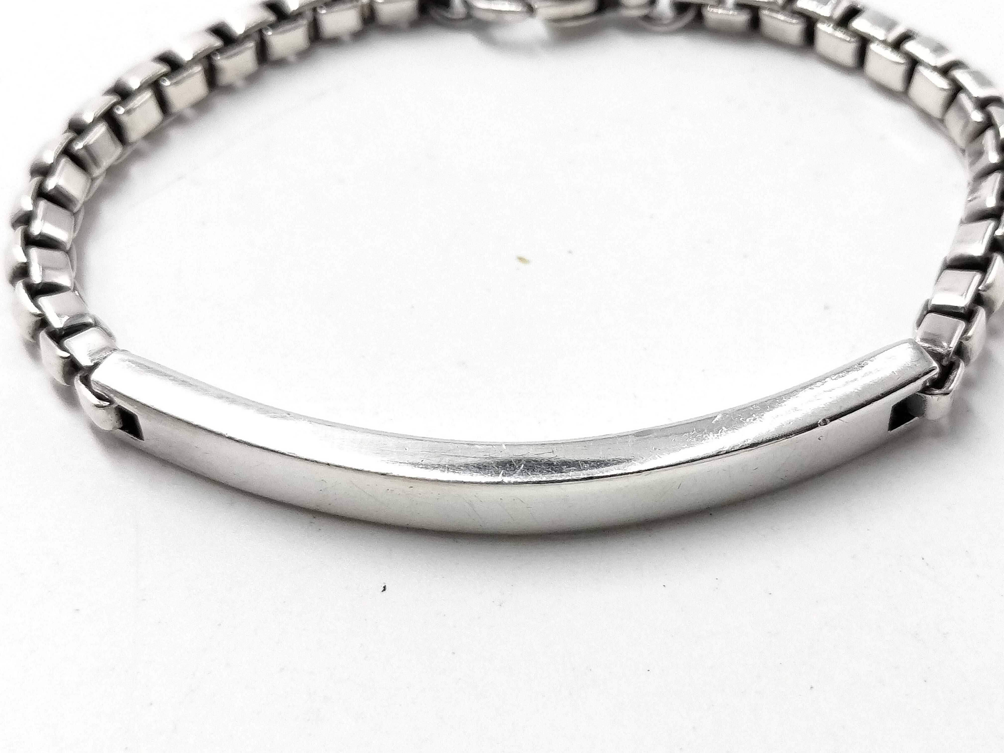 【水曜終了】(10221_0315)Tiffany&Co. ネチアン リンクID ブレスレット SV925 ブレスレット・バングル
