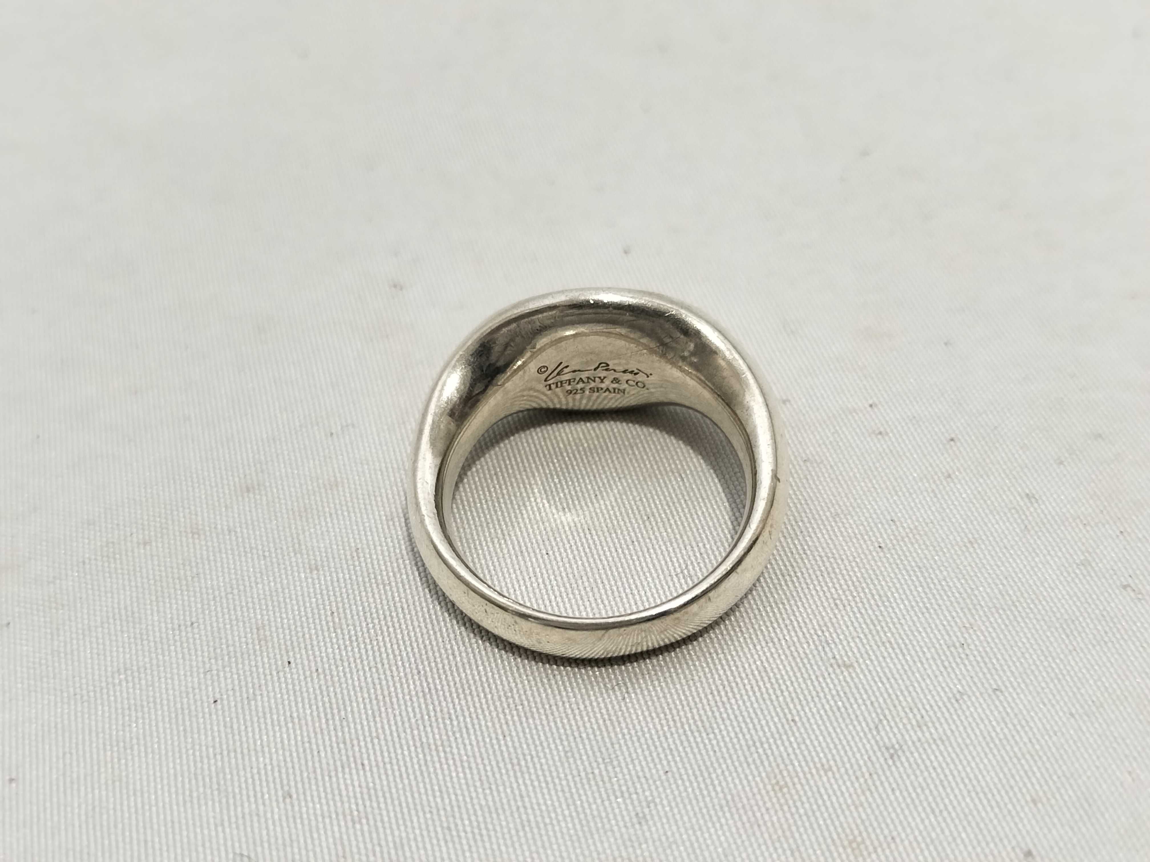 【水曜終了】(10221_0403)Tiffany&Co. エルサペレッティ 印台 シグネット リング 925 6.6g リング
