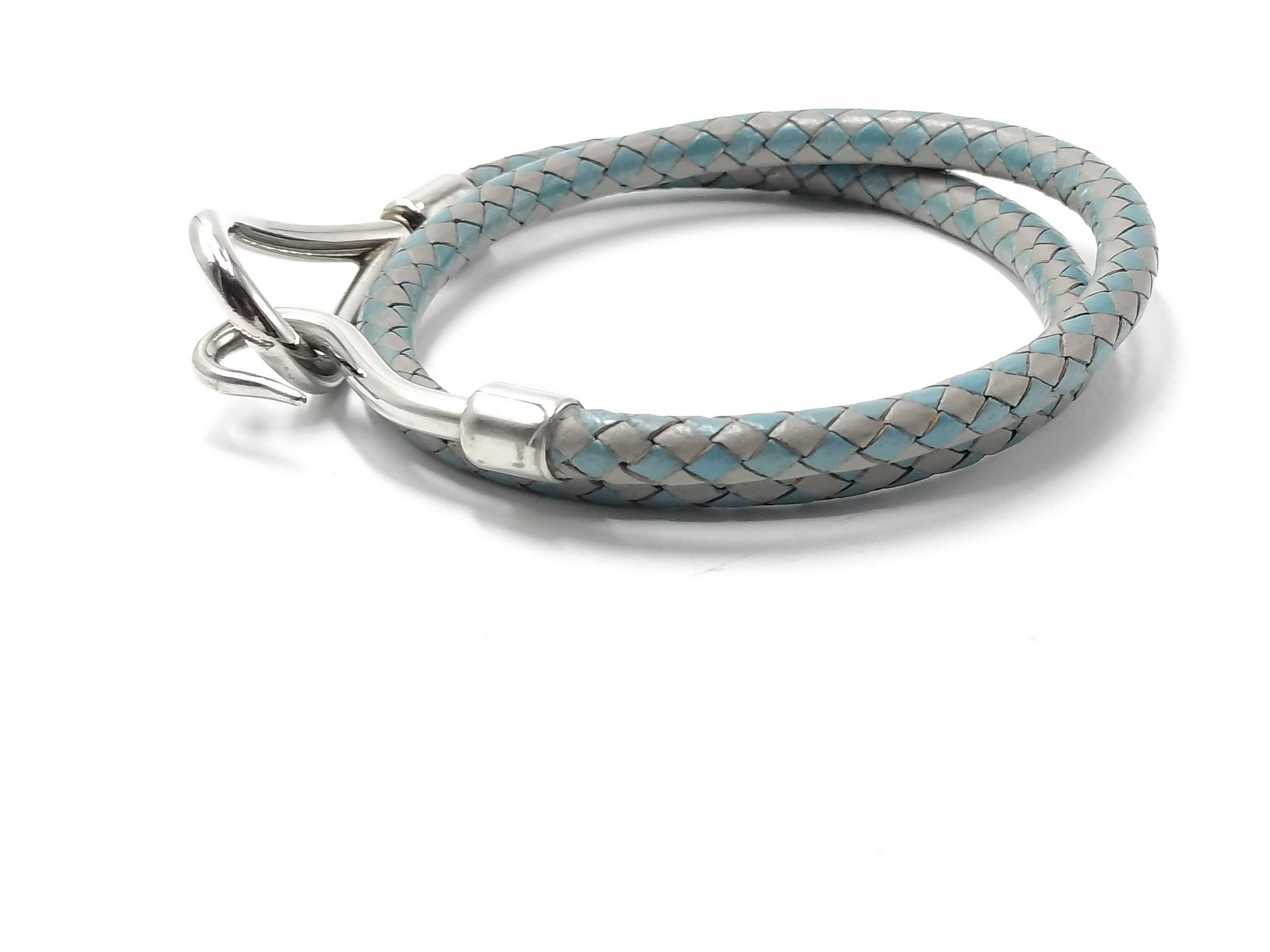 【水曜終了】(10227_0014)HERMES ジャンボブレス/ブルーグレー ブレスレット・バングル