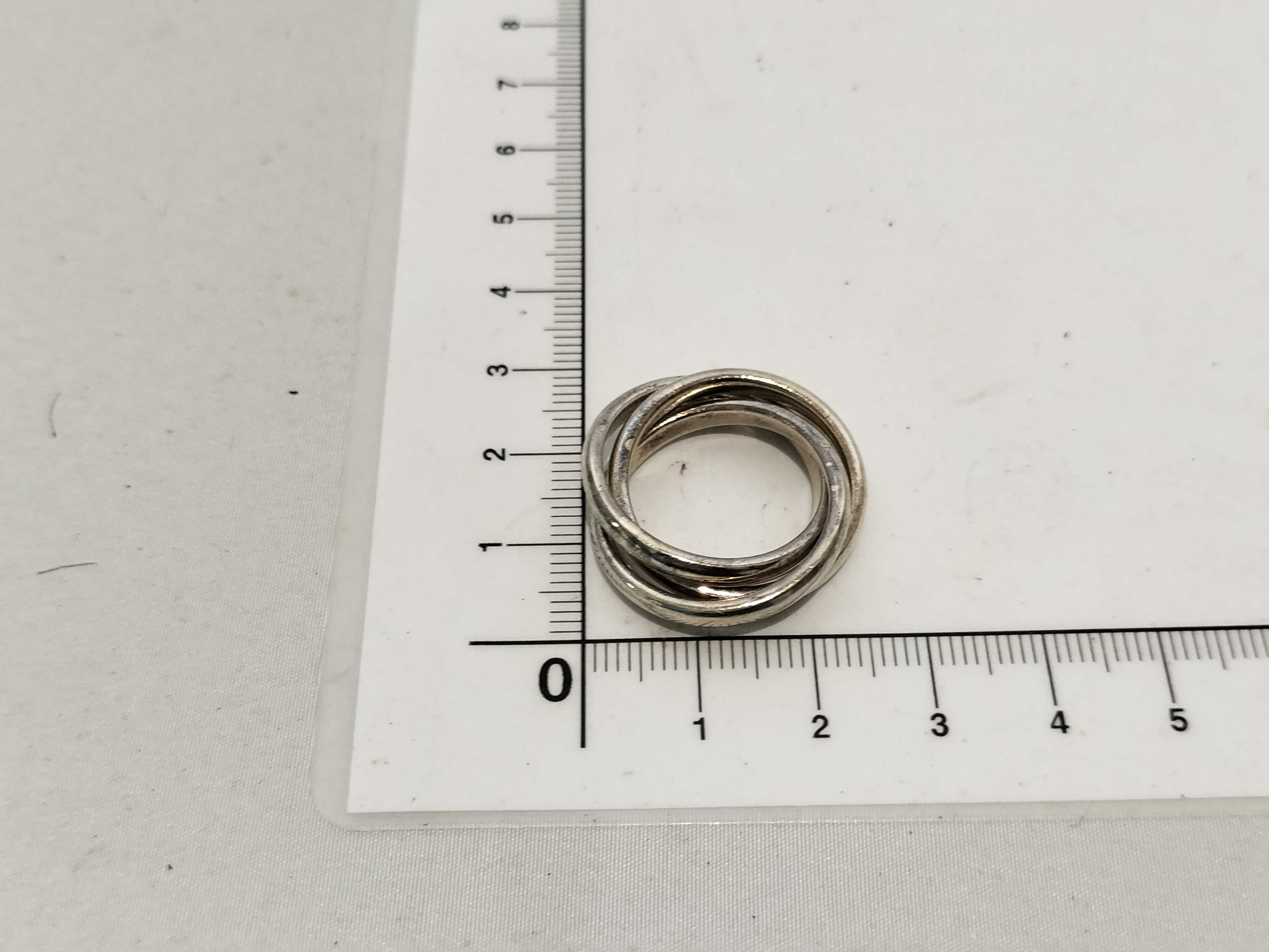 【水曜終了】(10221_0404)Tiffany&Co. トリニティ 3連リング 10.4g リング
