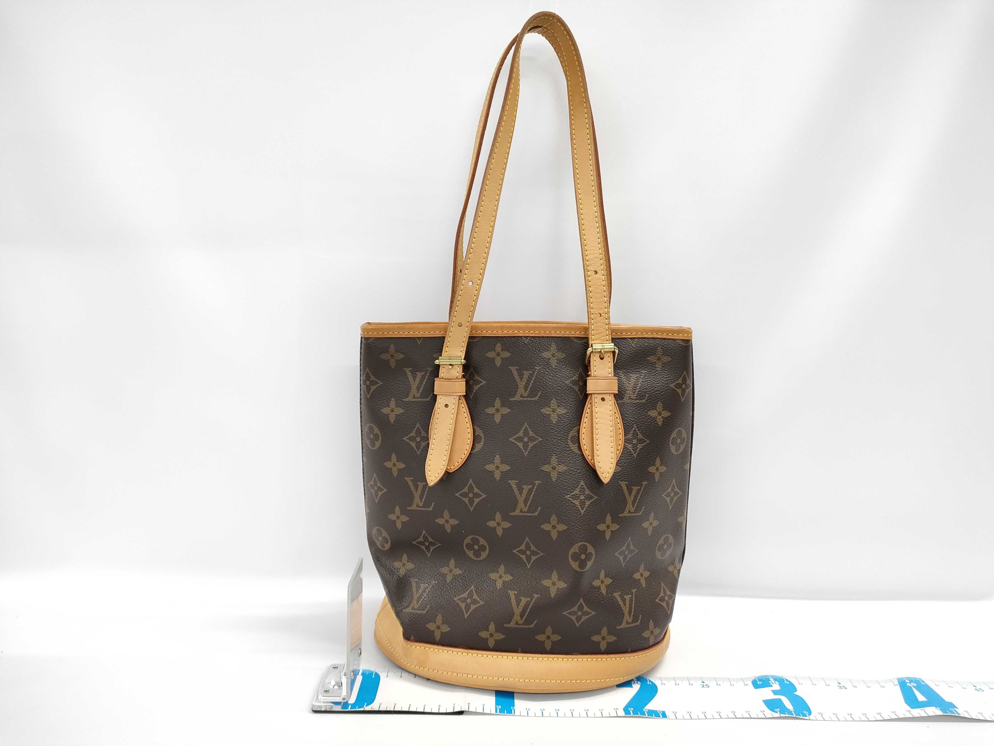 【水曜終了】(10218_0107)LOUIS VUITTON モノグラム バケットPM ポーチ無し トートバッグ