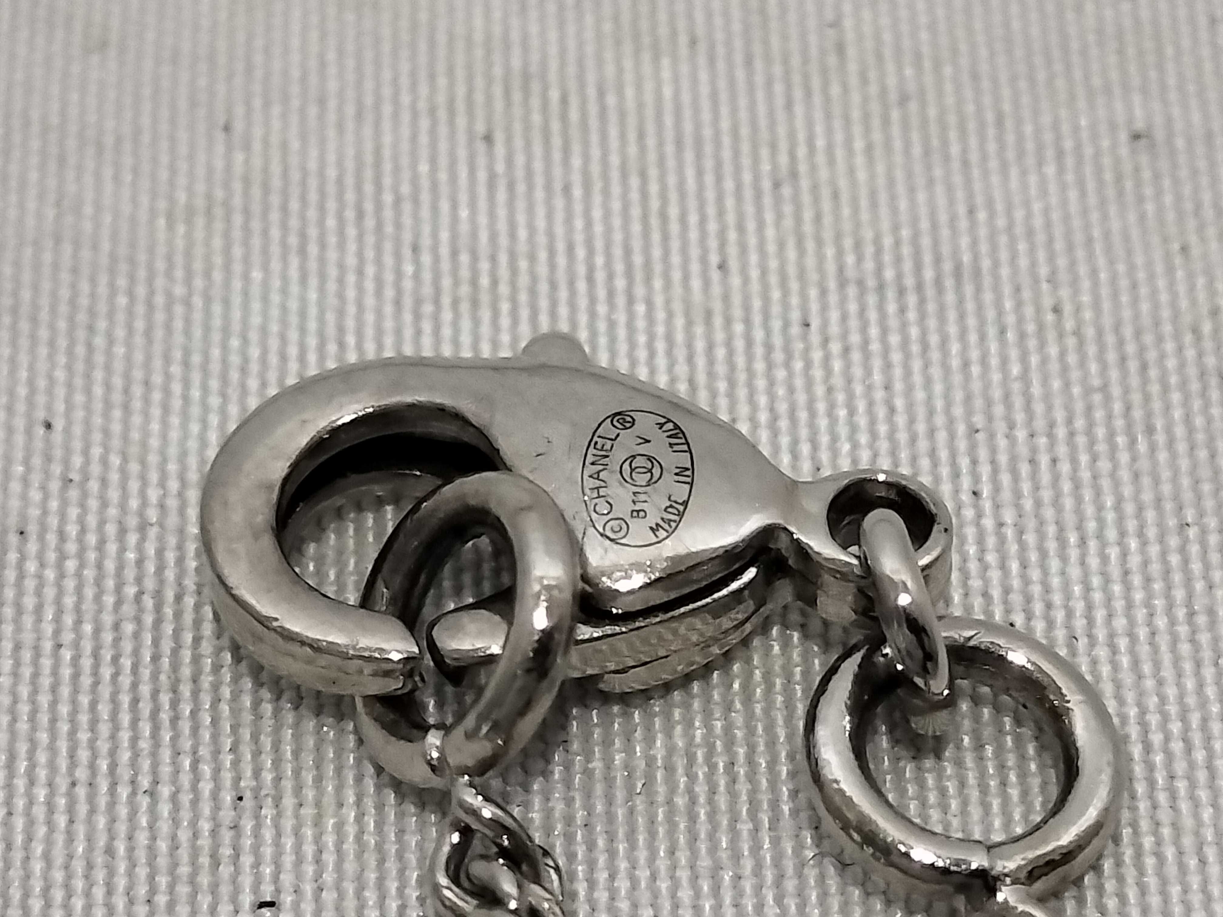 【水曜終了】(10228_0113)CHANEL ココマーク B11 V ネックレス ココ ラインストーン欠損有 ネックレス