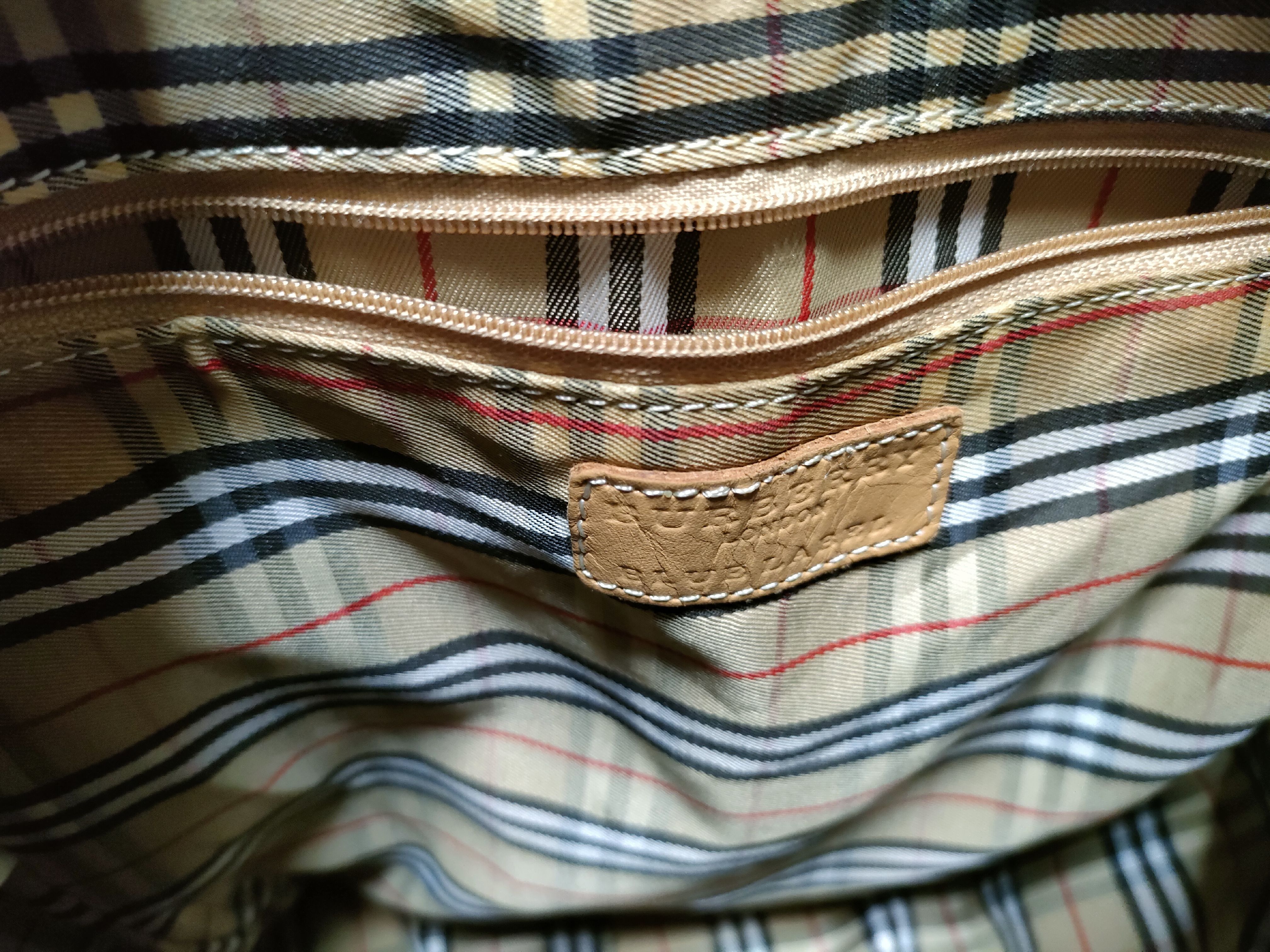 【水曜終了】(10220_0213)BURBERRY ナイロン ハンド ノバチェック トートバッグ