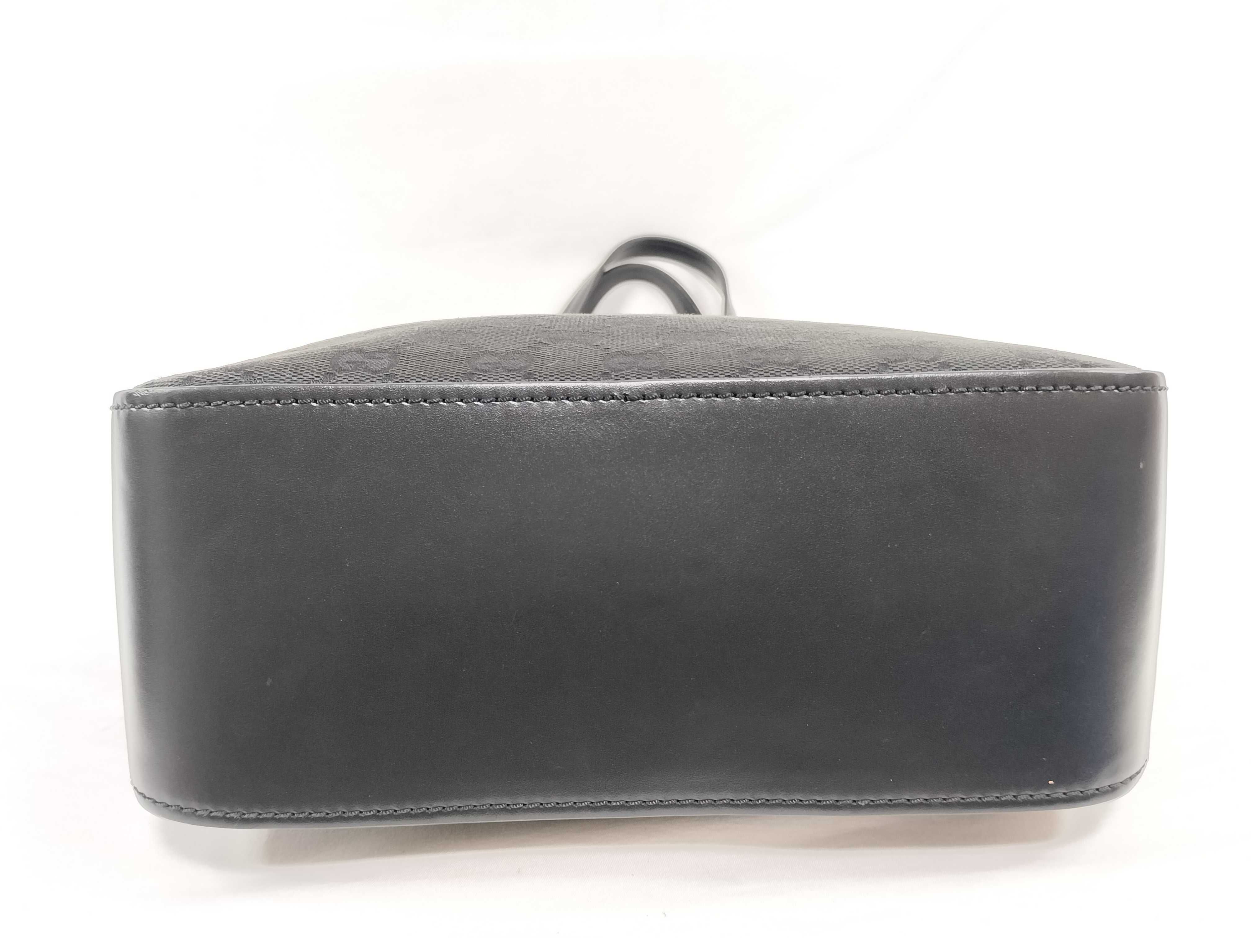 【水曜終了】(10230_0012)GUCCI GGキャンバス 107757 ブラック トートバッグ