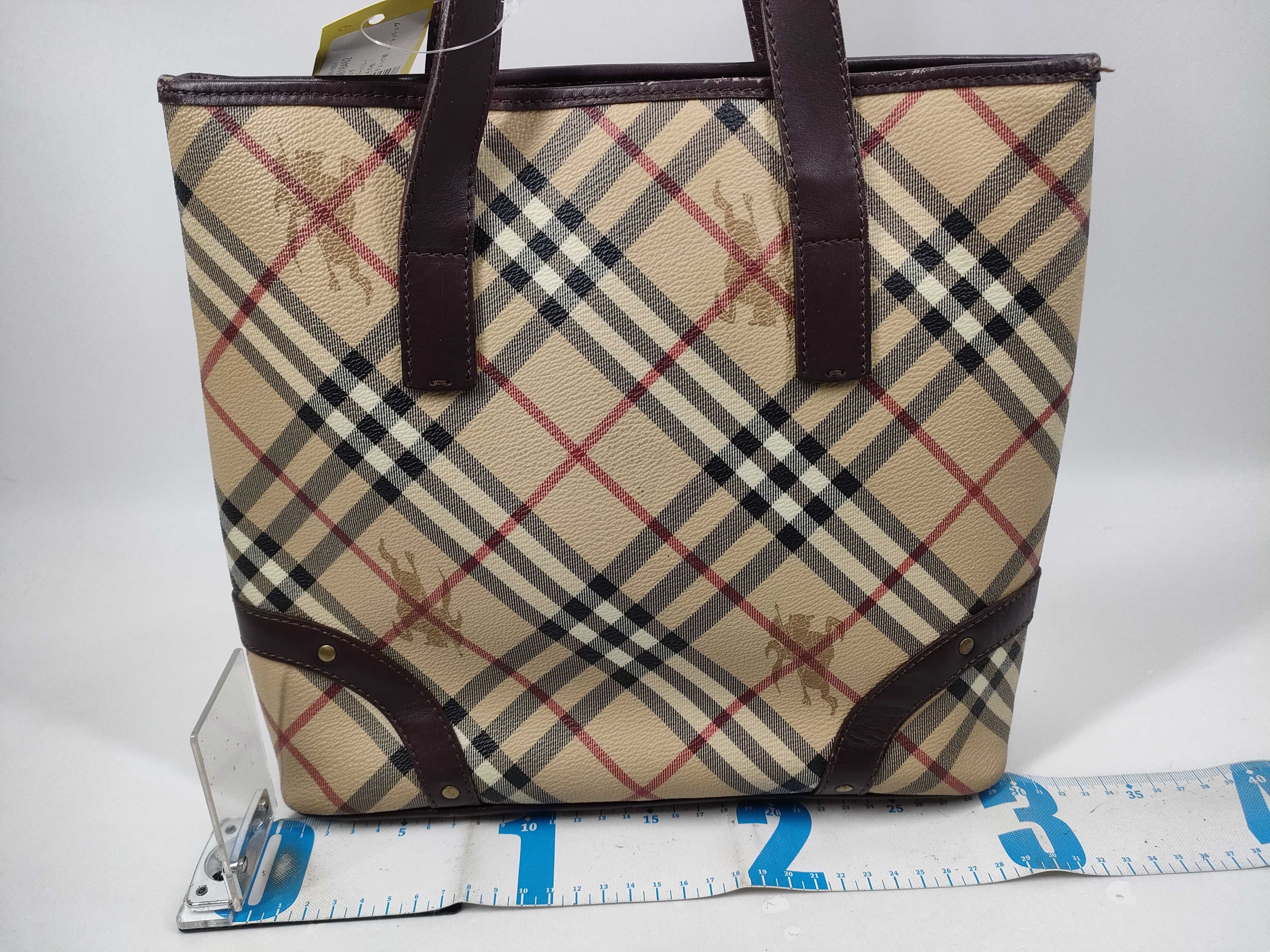 【水曜終了】(10220_0214)BURBERRY チェック柄 トートバッグ トートバッグ