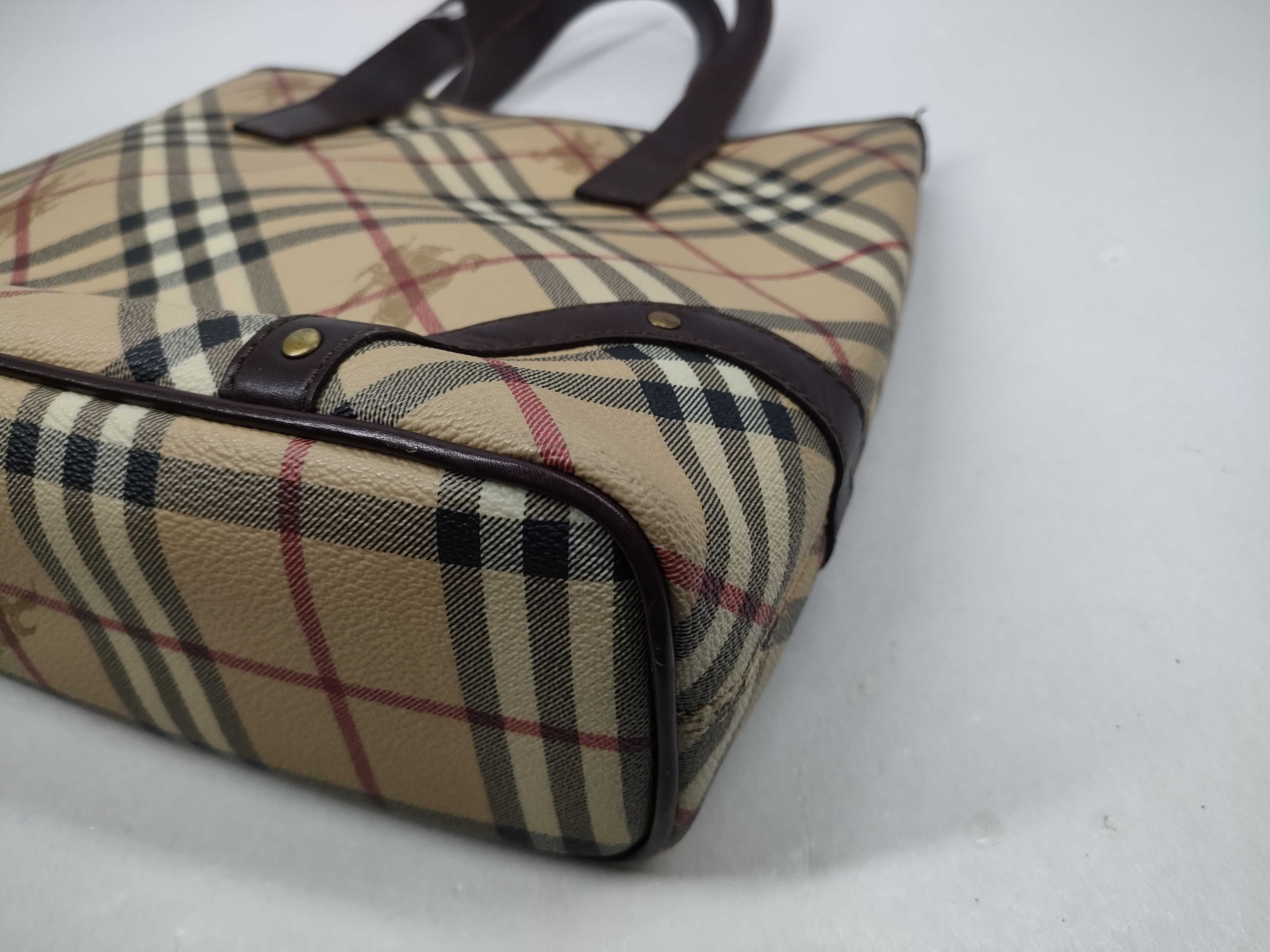 【水曜終了】(10220_0214)BURBERRY チェック柄 トートバッグ トートバッグ