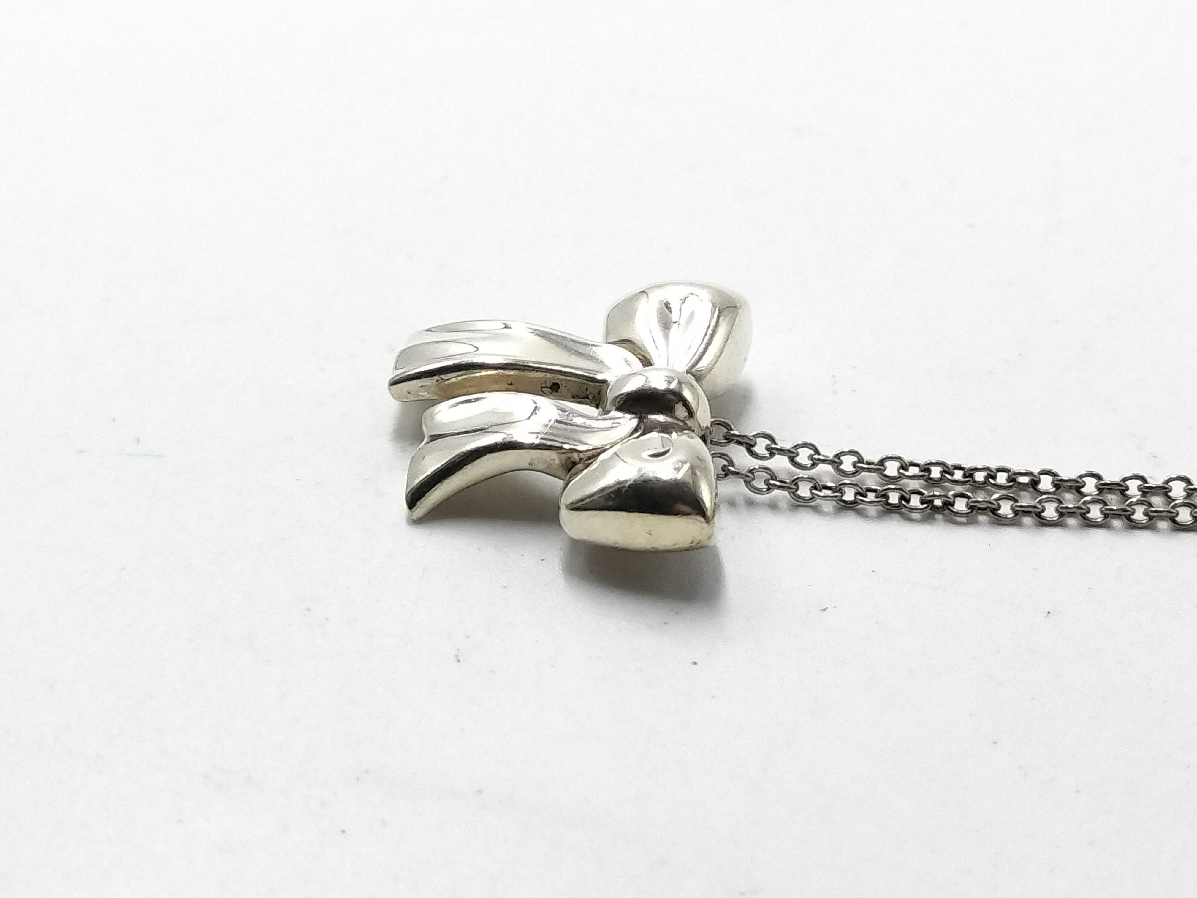 【水曜終了】(10221_0415)Tiffany&Co. ネックレス/リボンチャームトップ ネックレス