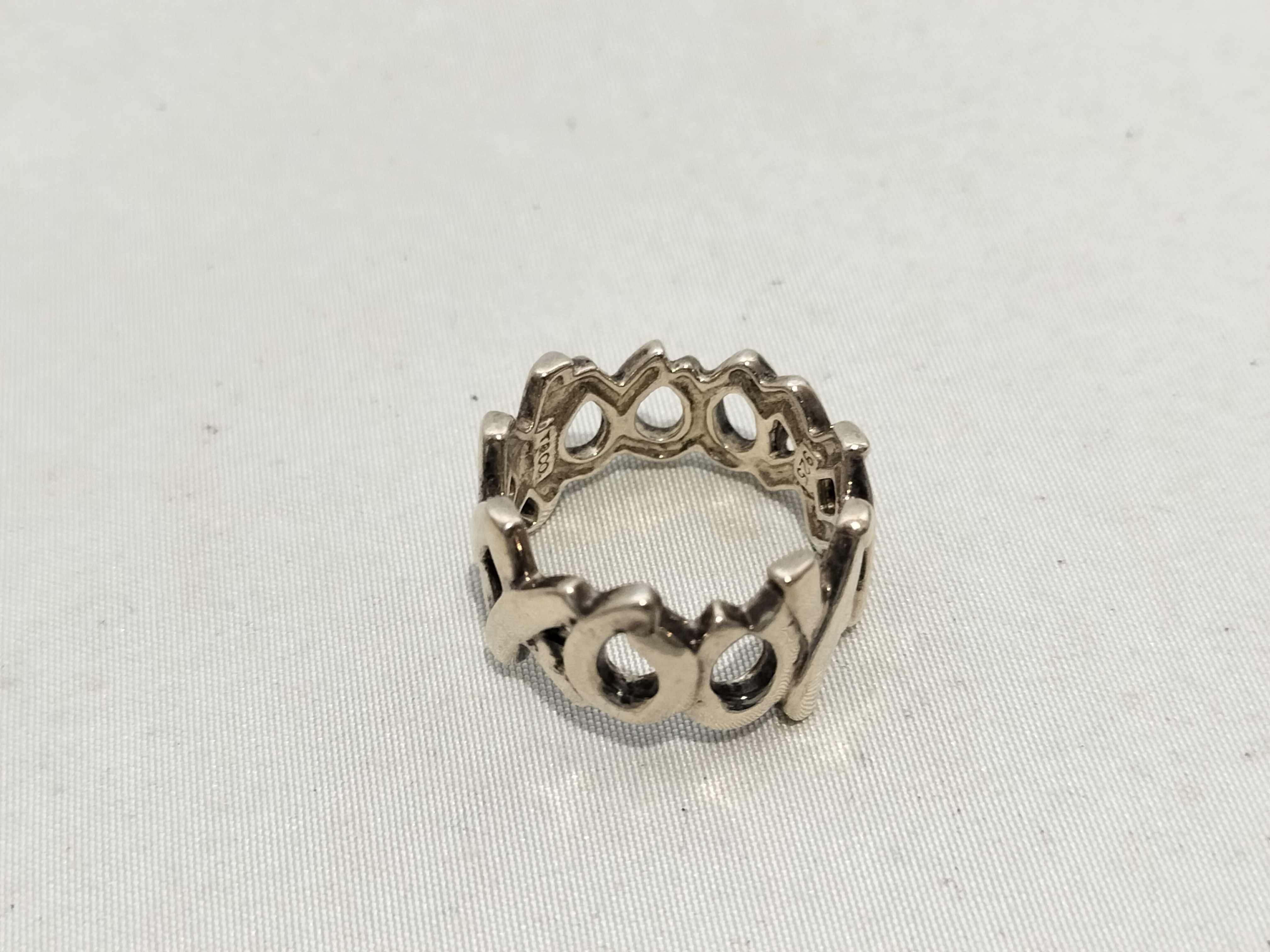 【水曜終了】(10221_0419)Tiffany&Co. ラブアンドキス リング SV925 リング