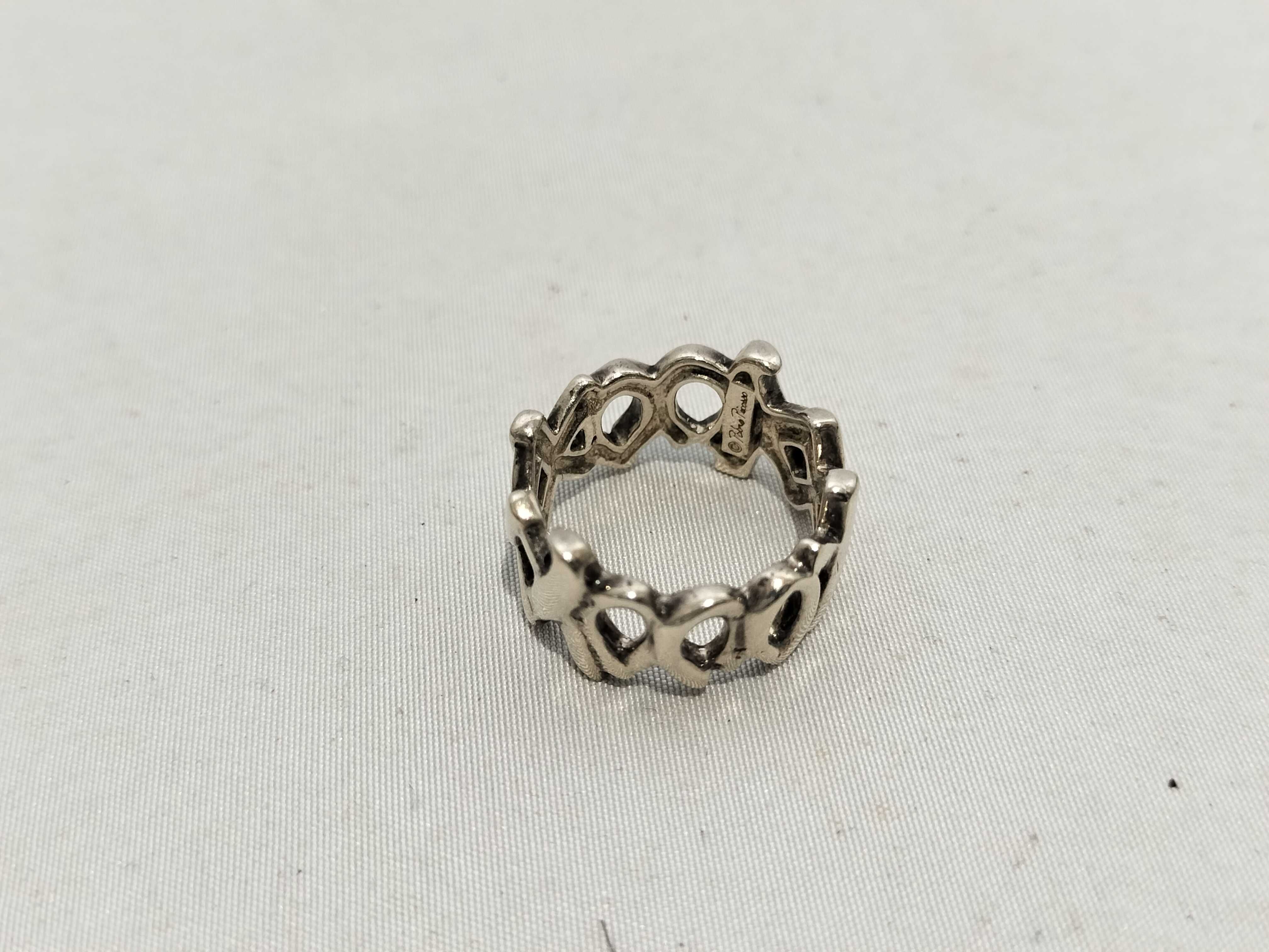 【水曜終了】(10221_0419)Tiffany&Co. ラブアンドキス リング SV925 リング