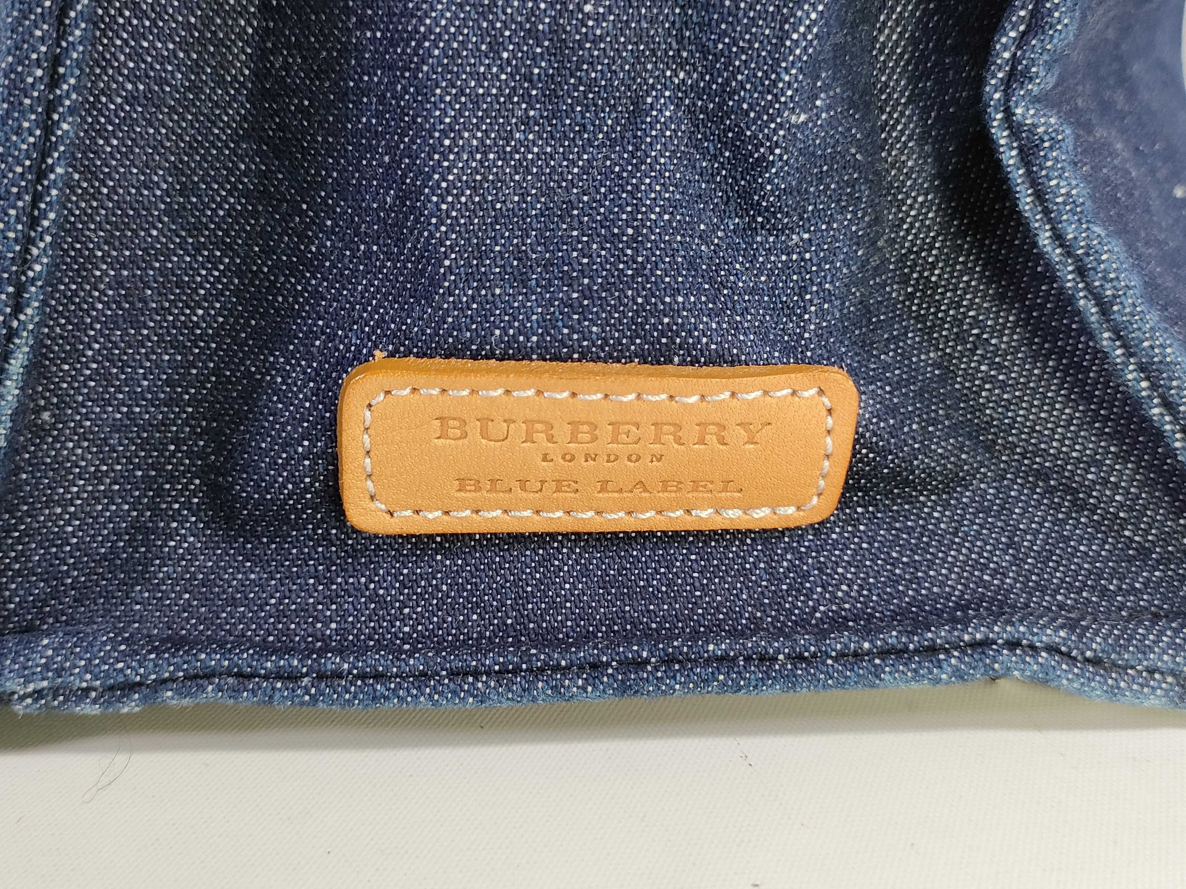 【水曜終了】(10220_0215)BURBERRY ブルーレーベル デニム ハンド トートバッグ