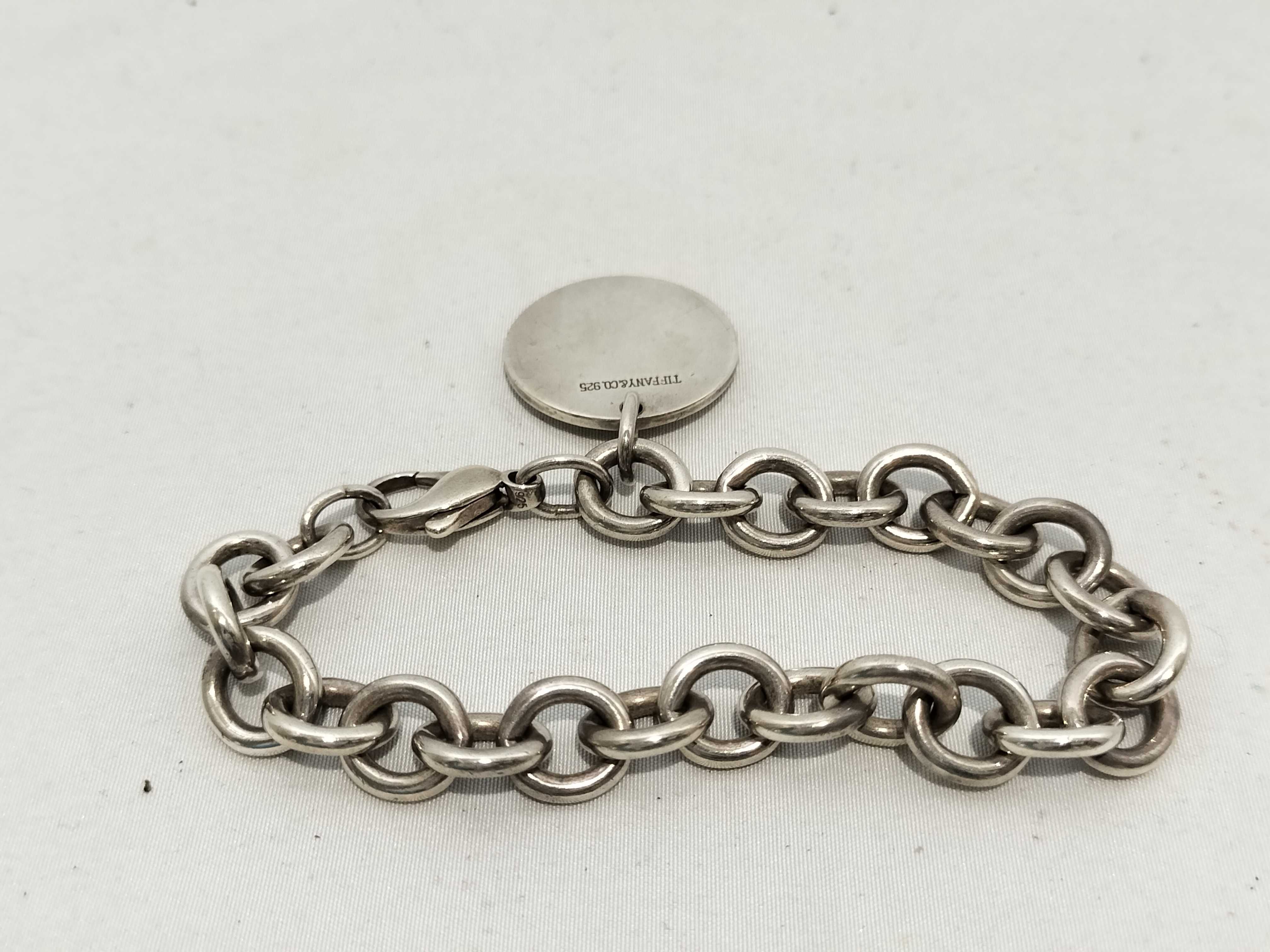 【水曜終了】(10221_0469)▼Tiffany&Co. ブレスレット プレート 925 ブレスレット・バングル