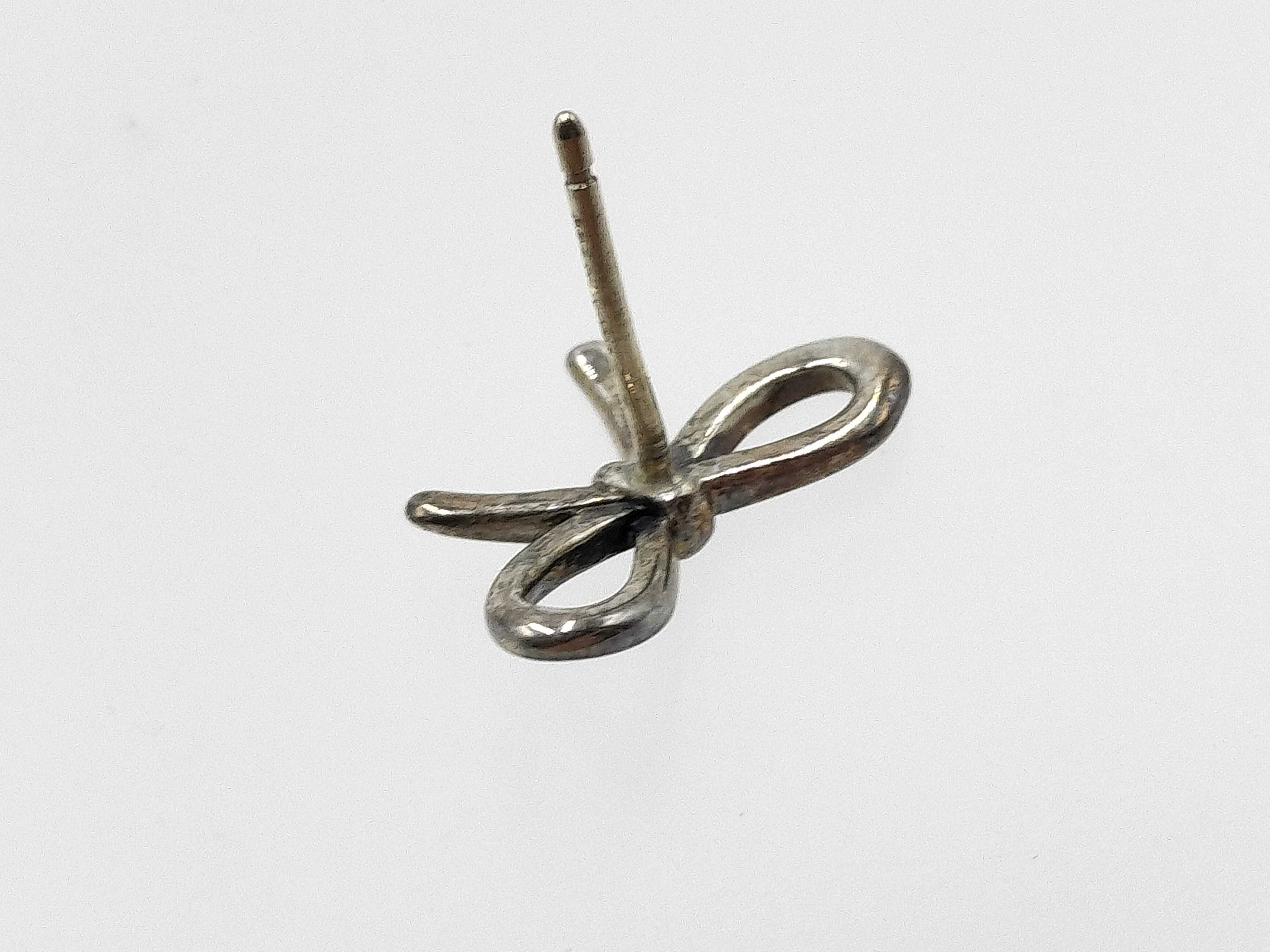 【水曜終了】(10221_0422)Tiffany&Co. リボン ピアス 925 ピアス