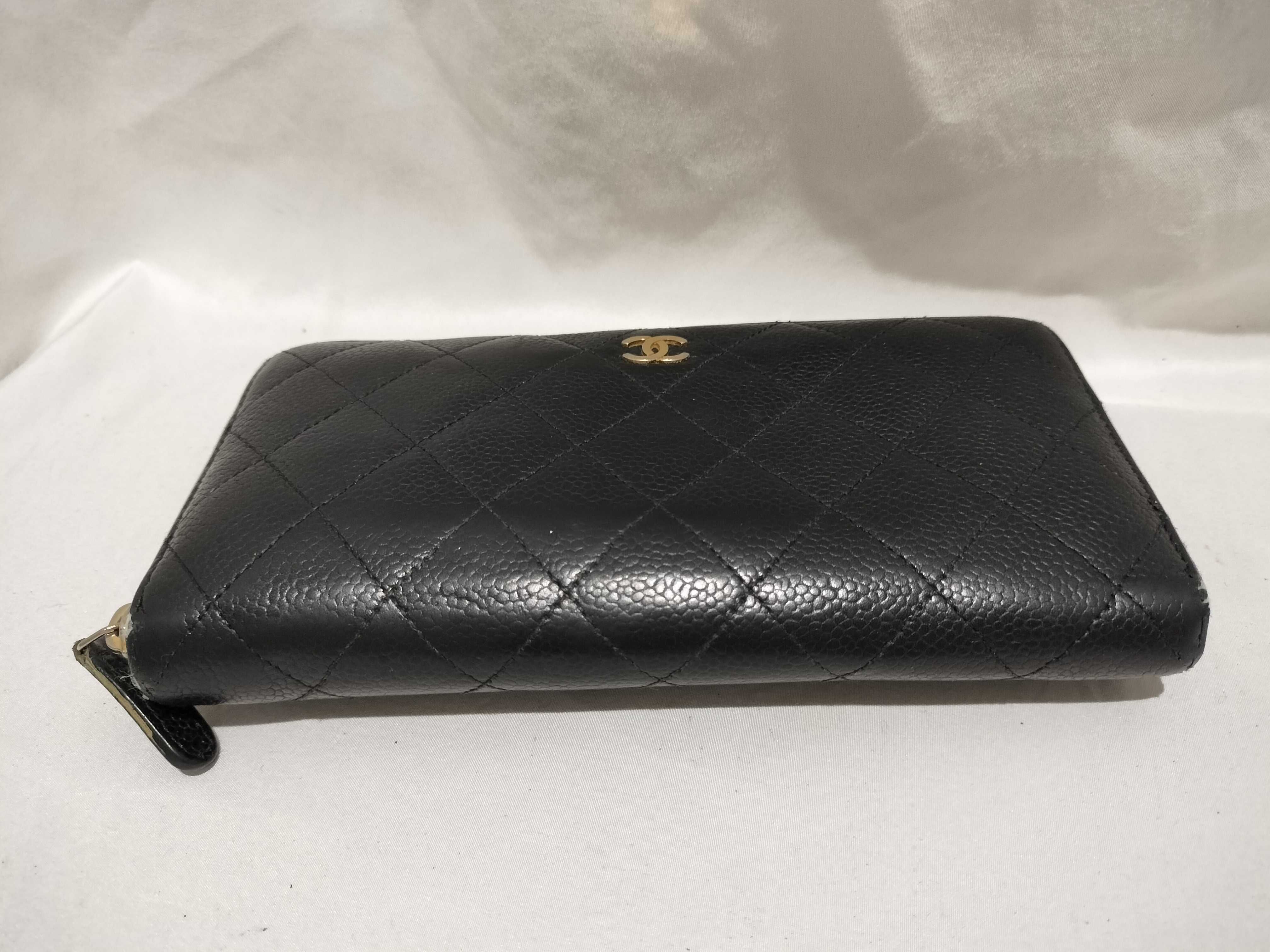 【水曜終了】(10228_0118)CHANEL ココマーク シャネル キャビア ラウンドファスナー 財布 1番台 財布