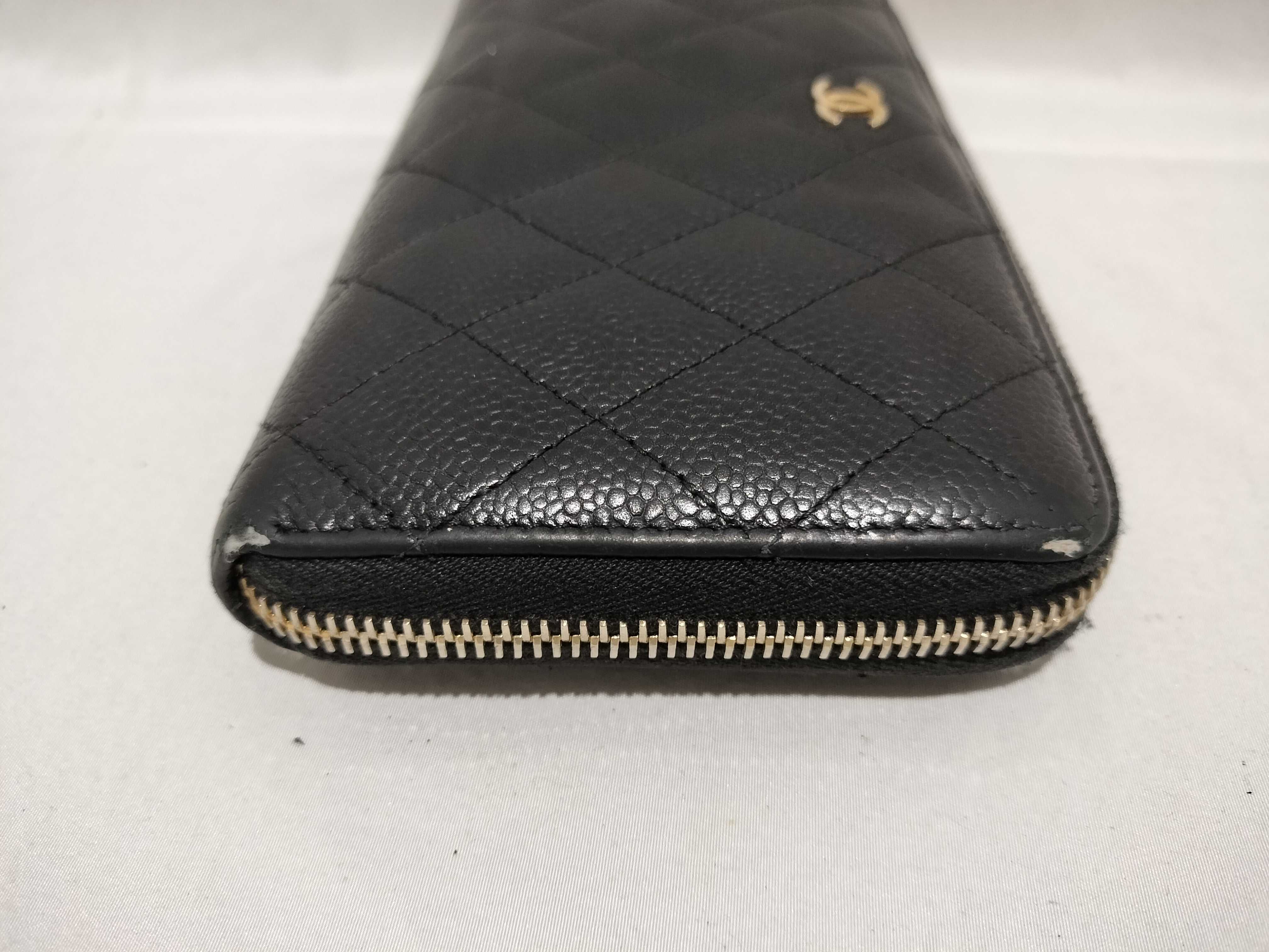 【水曜終了】(10228_0118)CHANEL ココマーク シャネル キャビア ラウンドファスナー 財布 1番台 財布