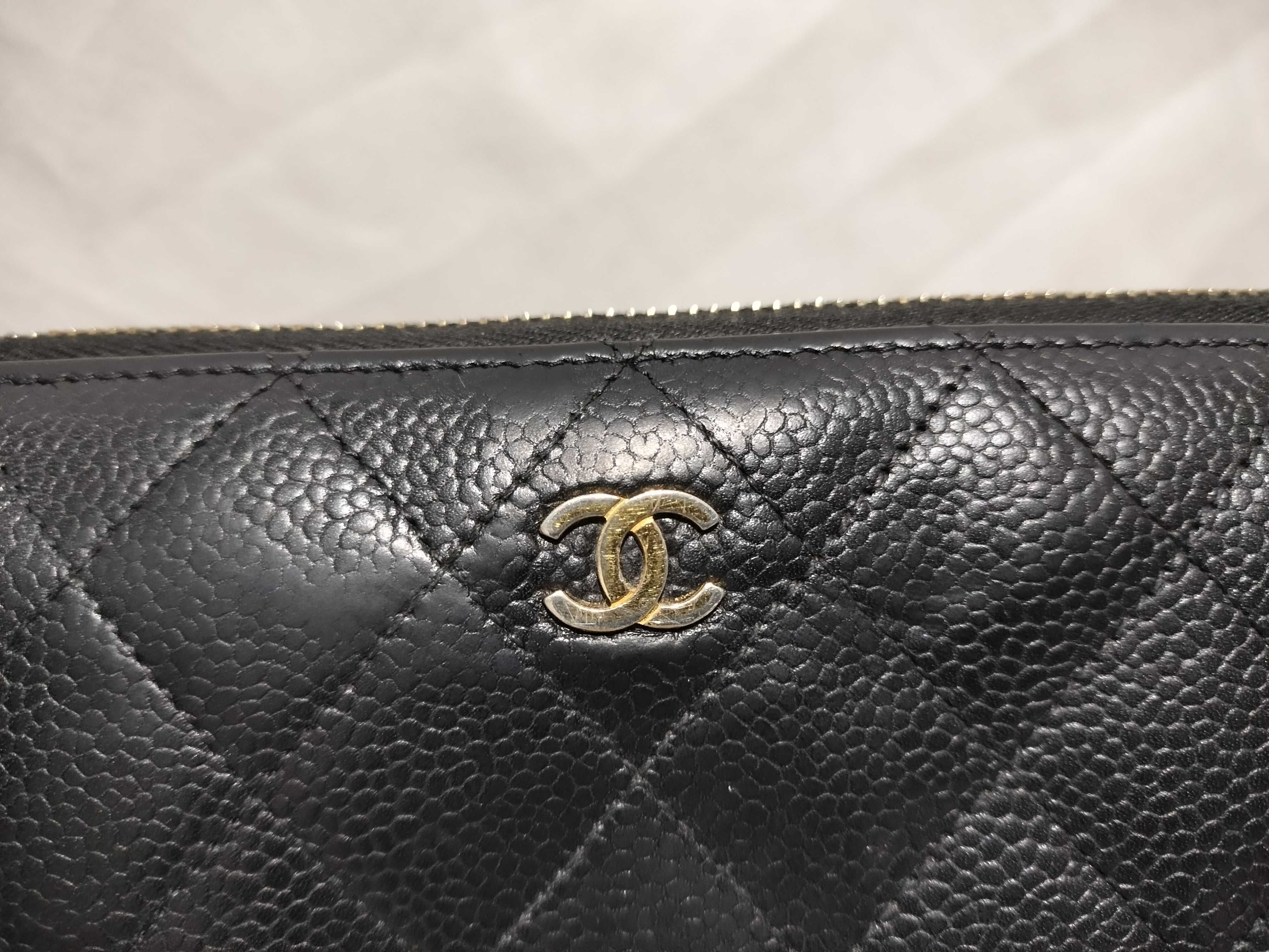 【水曜終了】(10228_0118)CHANEL ココマーク シャネル キャビア ラウンドファスナー 財布 1番台 財布