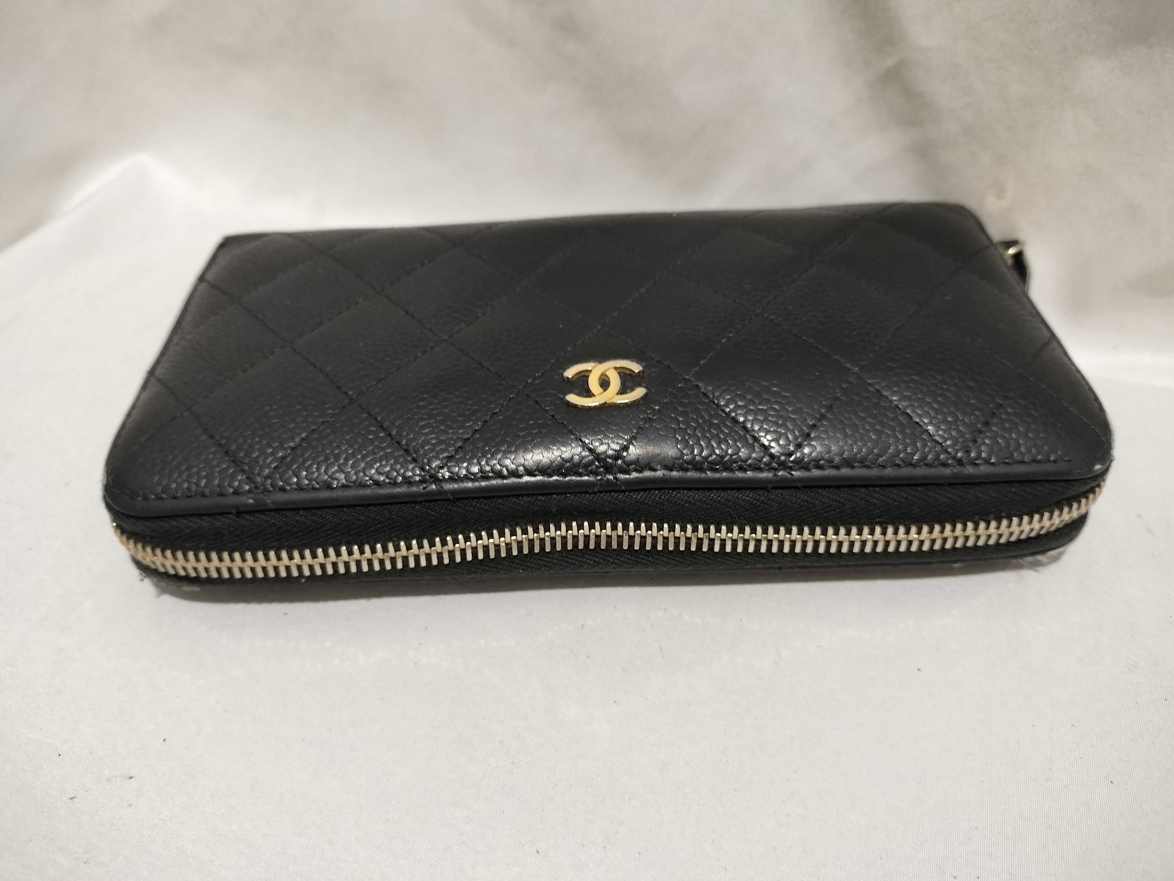 【水曜終了】(10228_0118)CHANEL ココマーク シャネル キャビア ラウンドファスナー 財布 1番台 財布