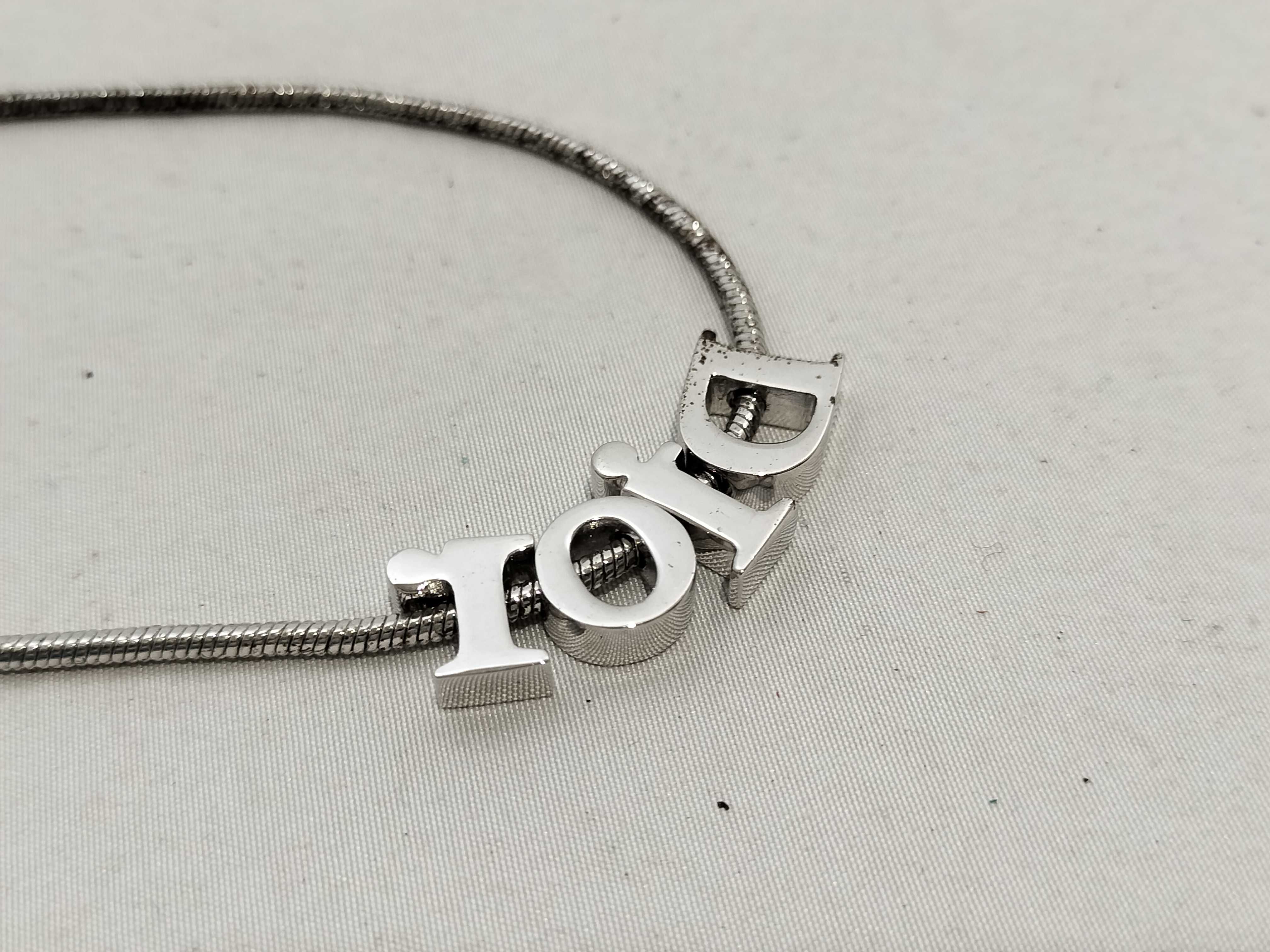 【水曜終了】(10221_0701)Dior ロゴ横 ネックレス ネックレス