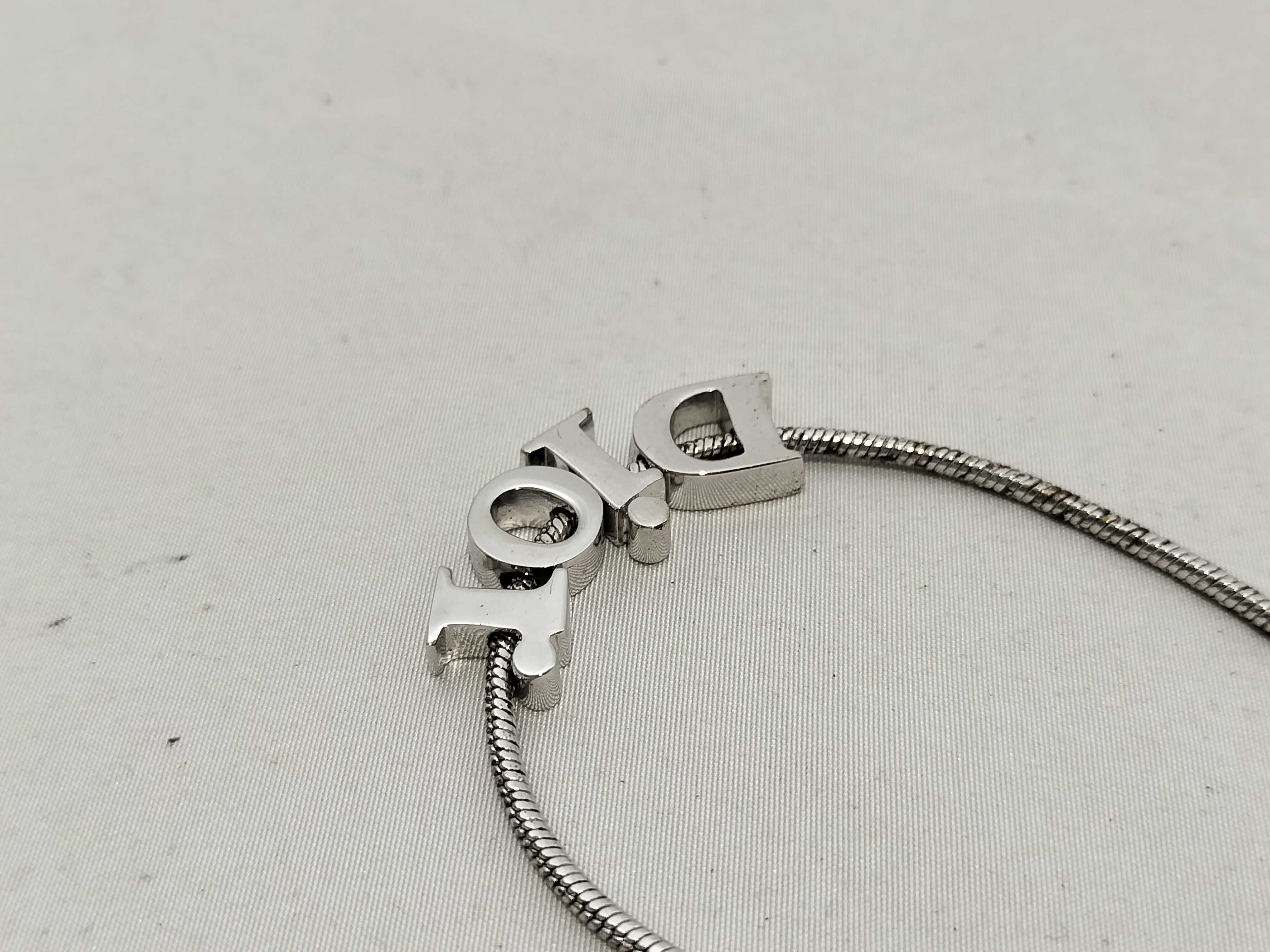 【水曜終了】(10221_0701)Dior ロゴ横 ネックレス ネックレス