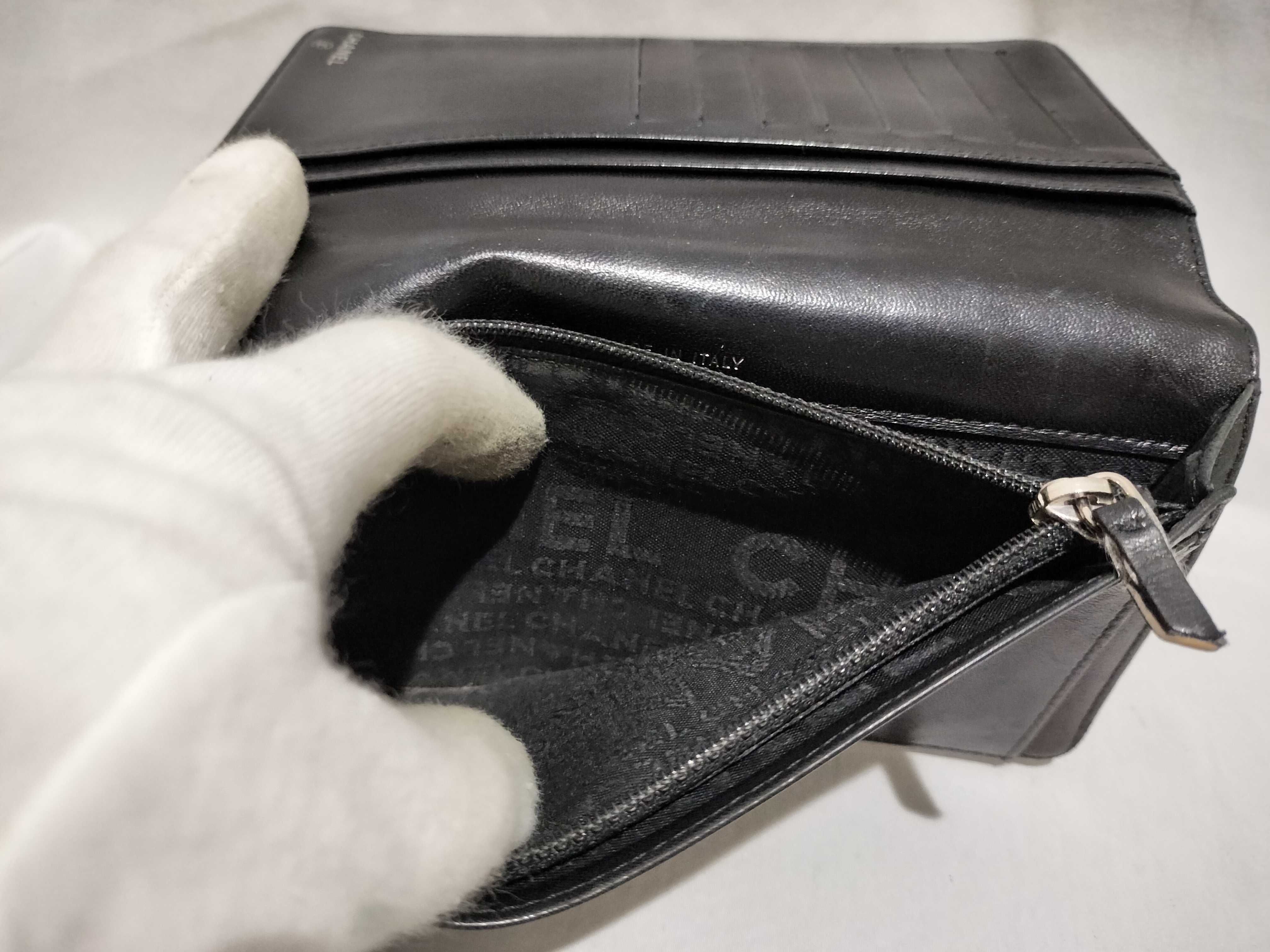 【水曜終了】(10228_0059)CHANEL ココマーク カーフスキン ココマーク 財布 財布