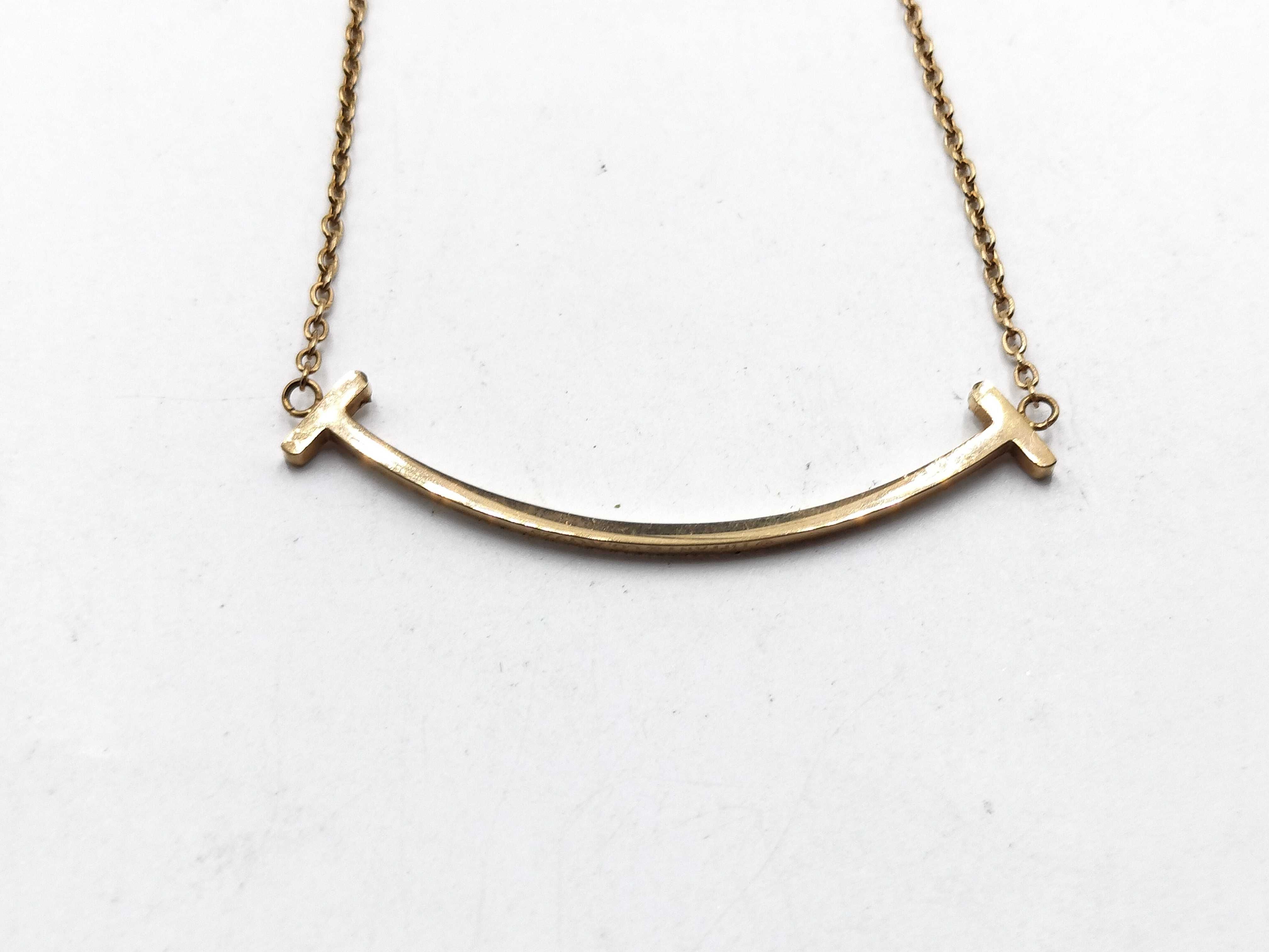 【水曜終了】(10221_0432)Tiffany&Co. Tスマイル ネックレス Ag925 ネックレス
