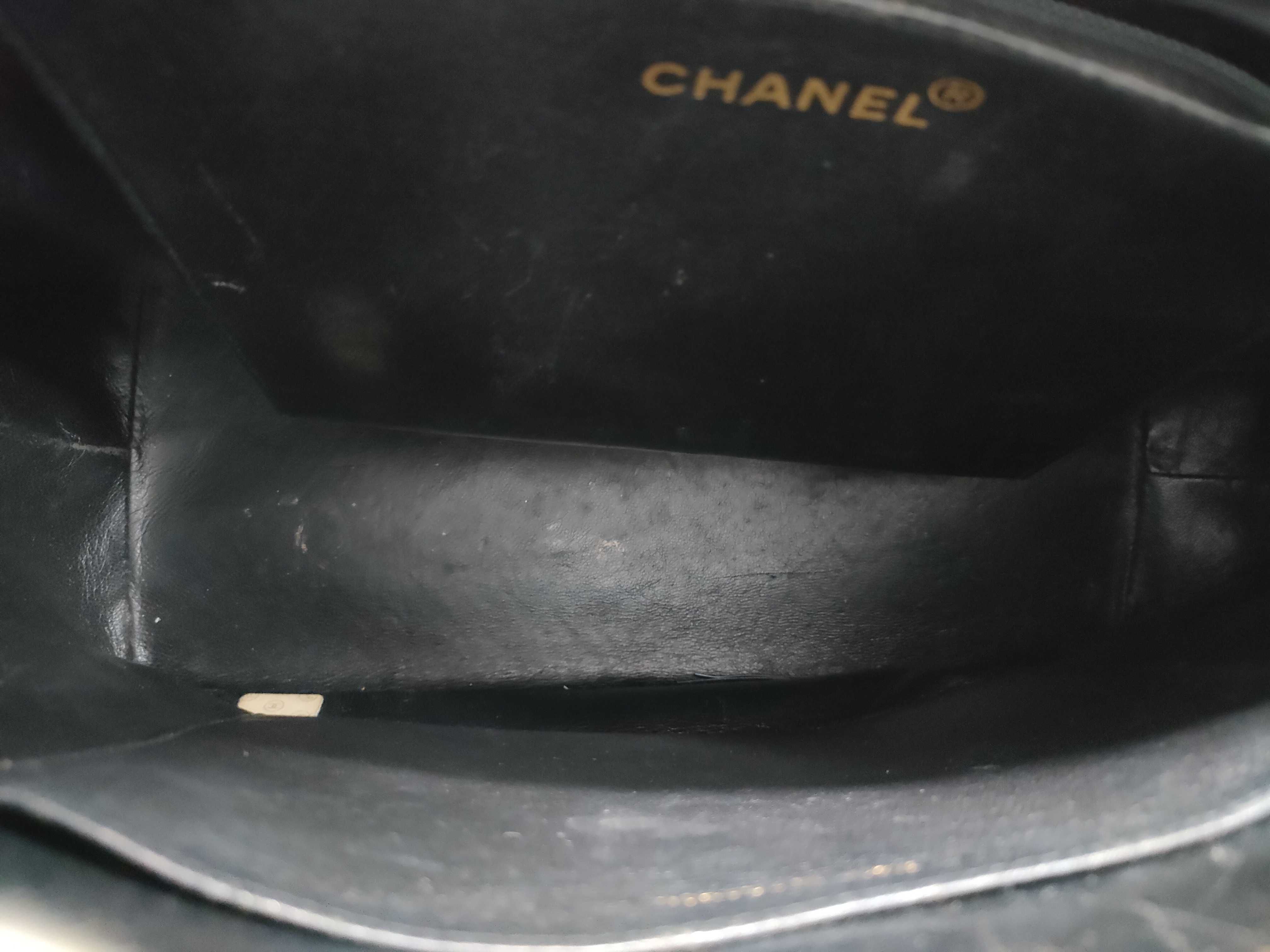 【水曜終了】(10228_0097)CHANEL エナメル 復刻トート トートバッグ