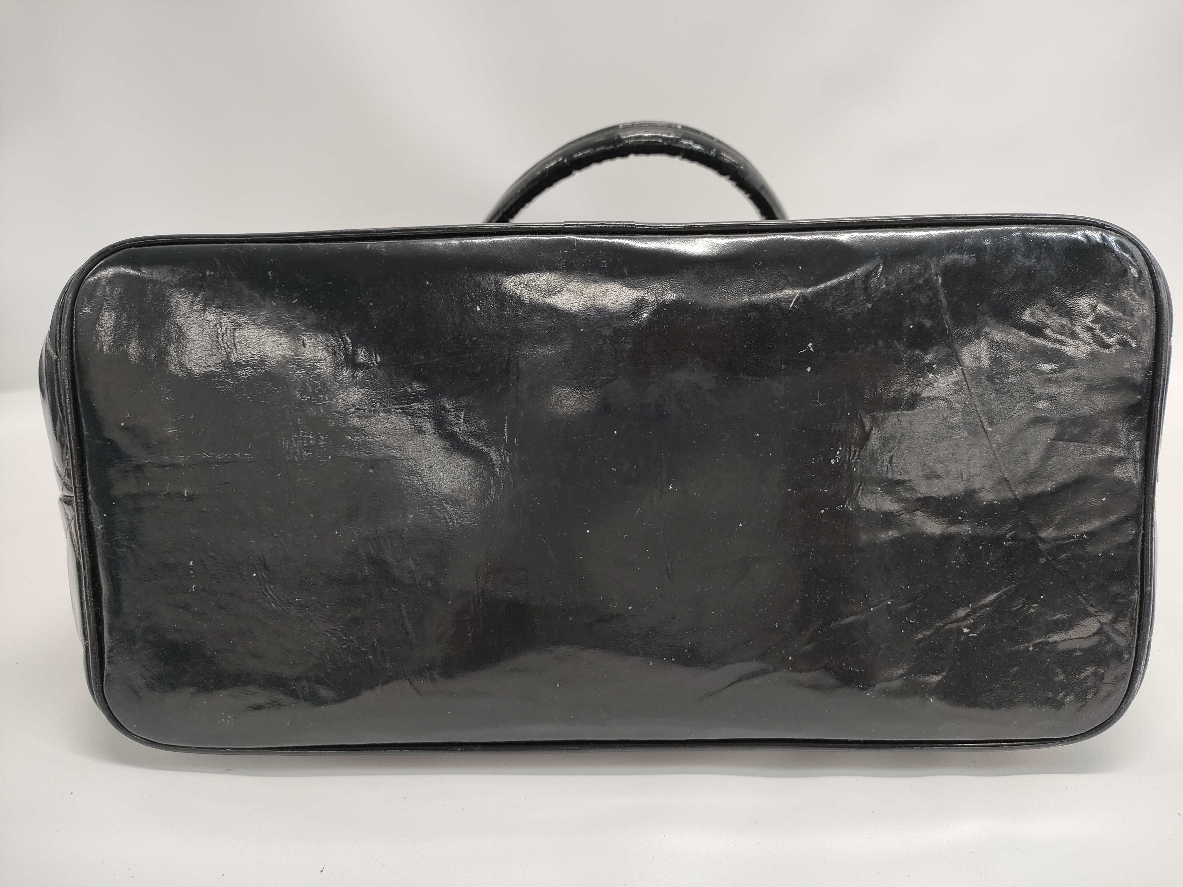 【水曜終了】(10228_0097)CHANEL エナメル 復刻トート トートバッグ