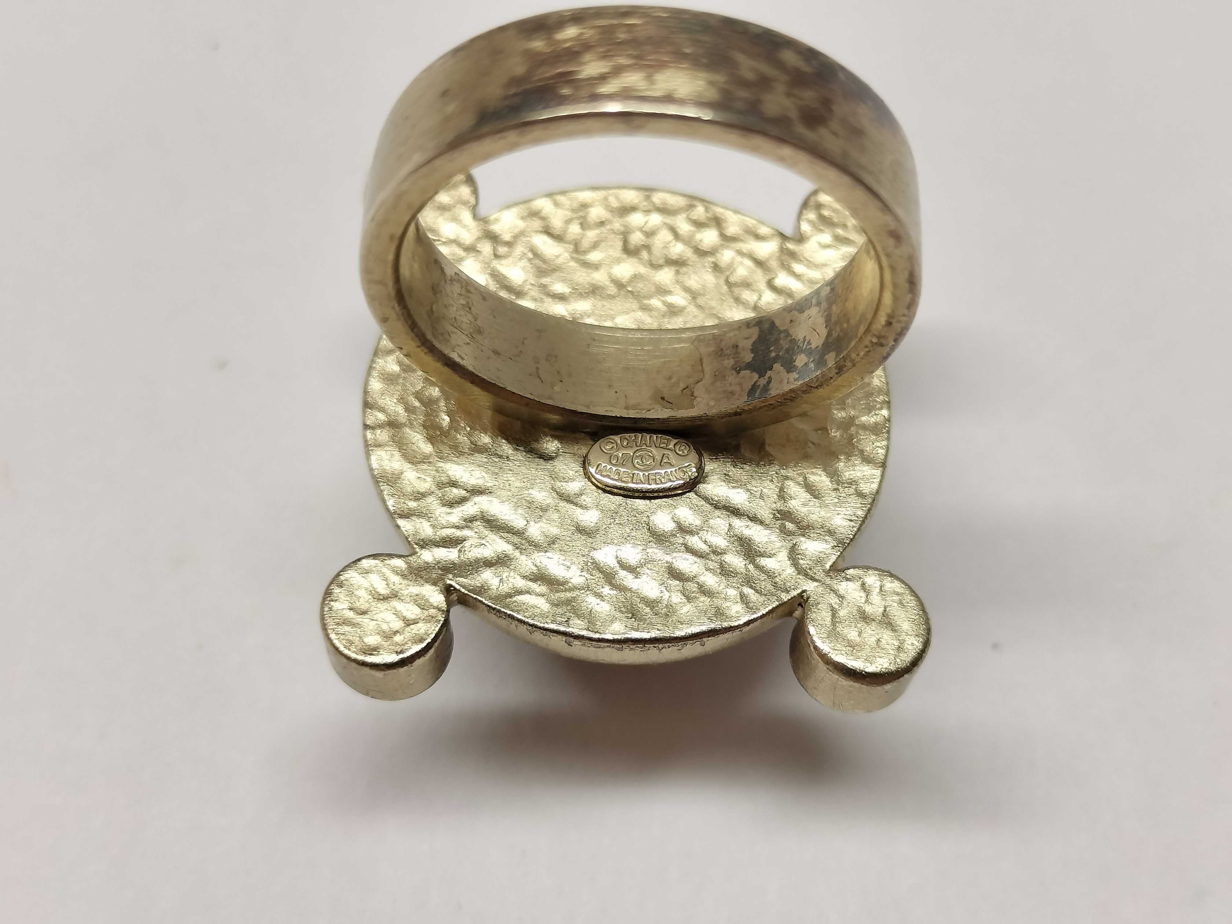 【水曜終了】(10228_0114)CHANEL スポーツ 07A ラインストーン CCマーク ファションリング リング