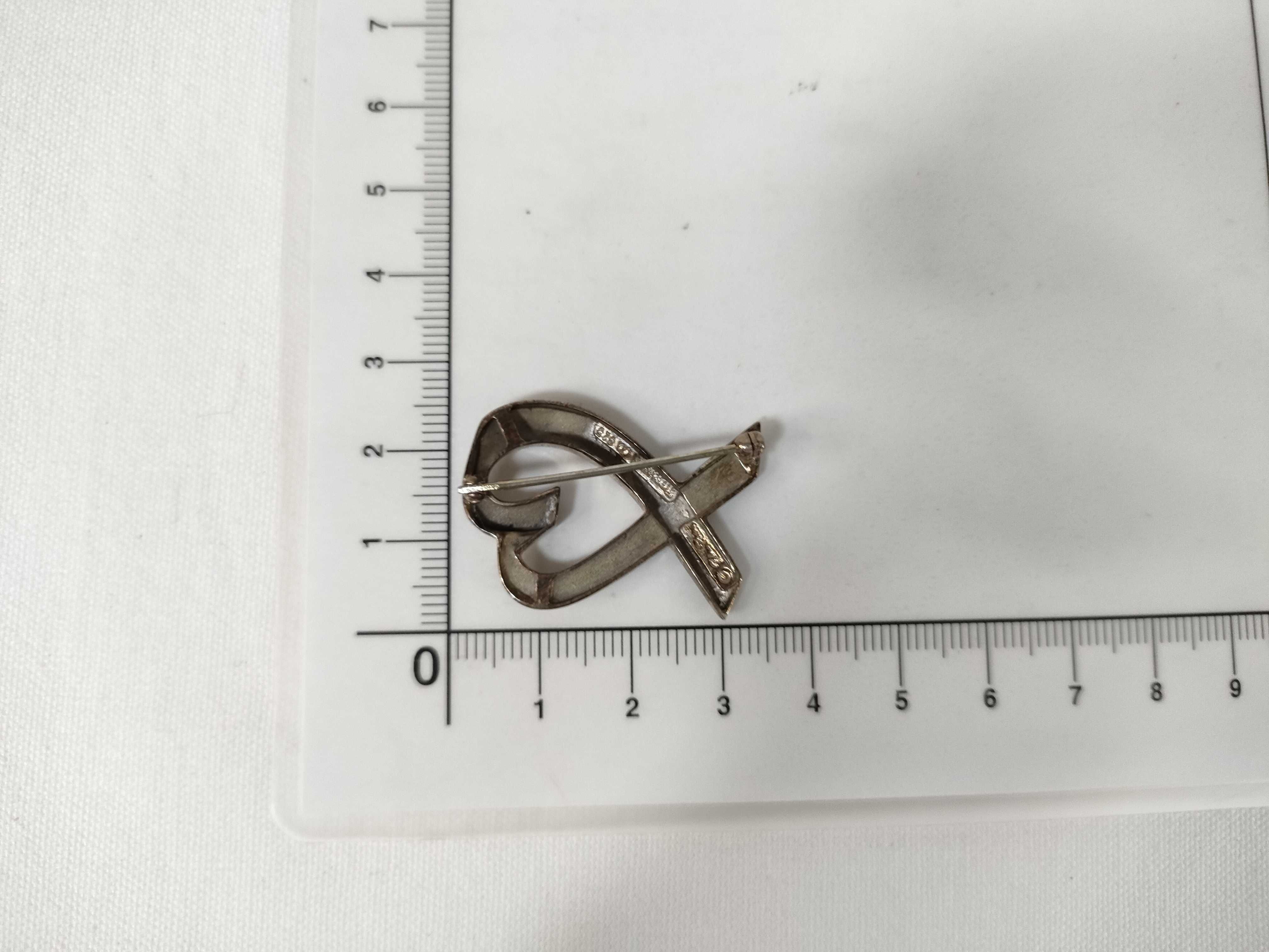 【水曜終了】(10221_0434)Tiffany&Co. ラビングハート 925 ブローチ SV925 5.4g ブローチ