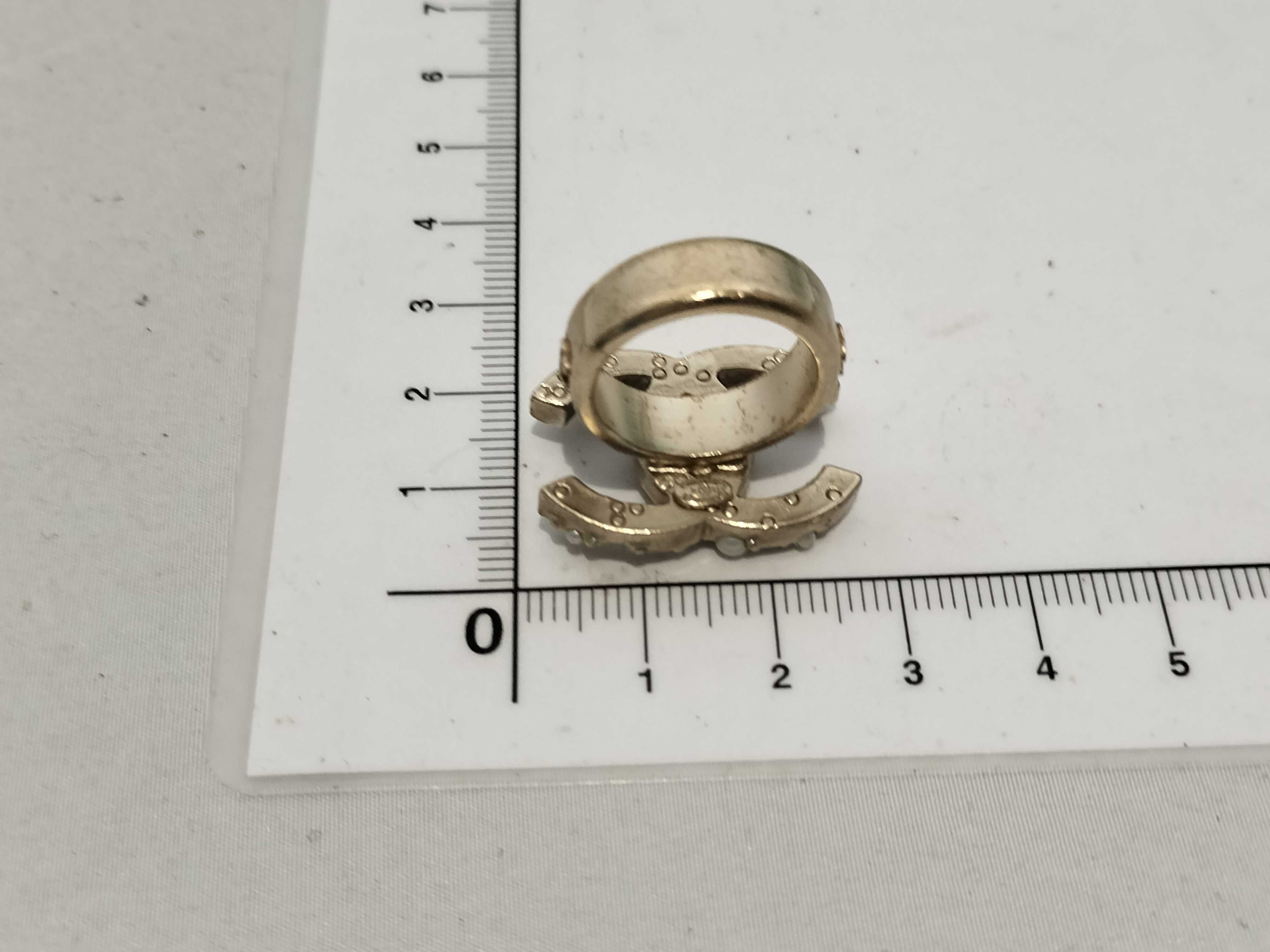 【水曜終了】(10228_0038)CHANEL ココマーク 13 3 パールシルバーリング リング