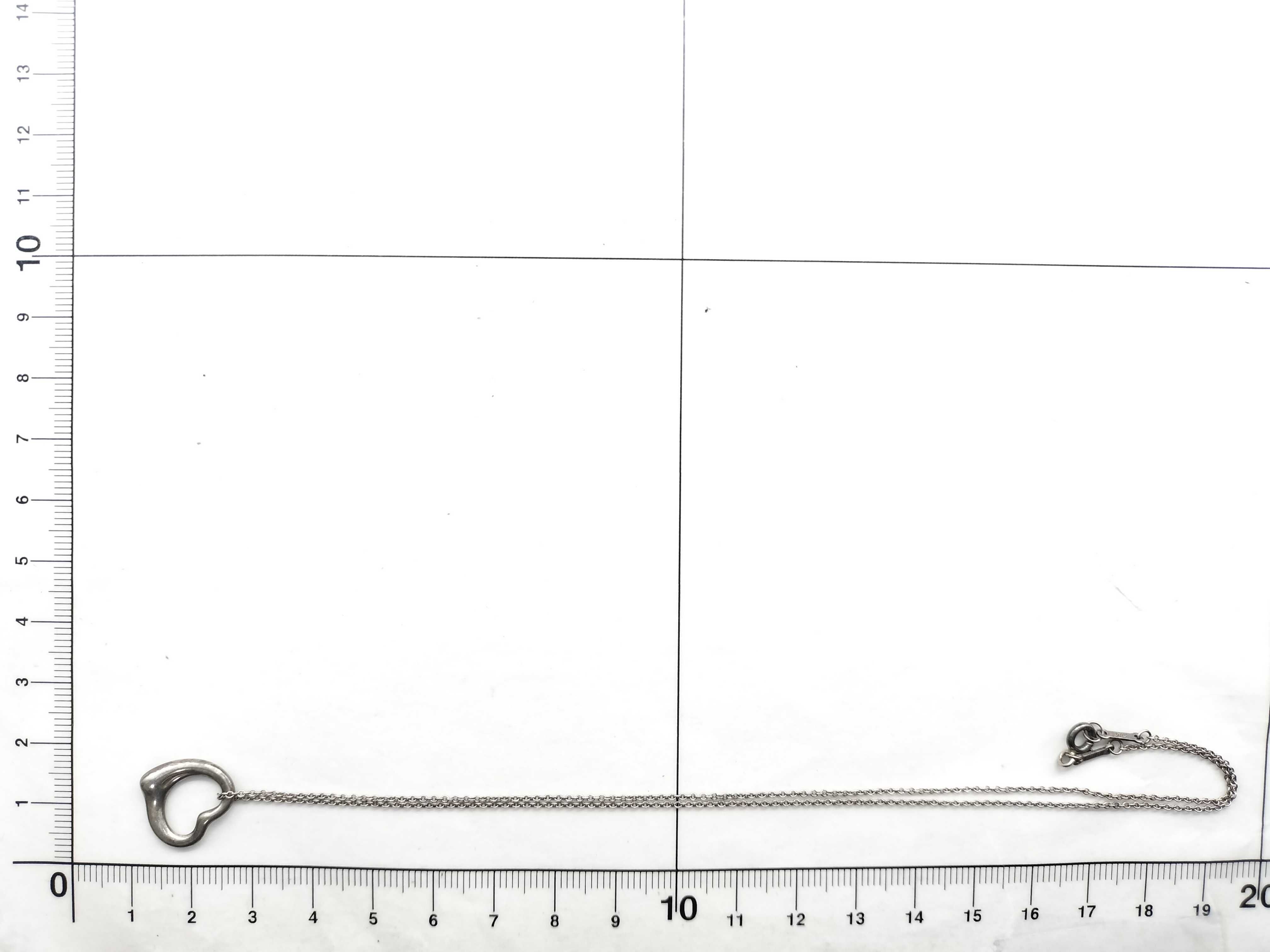 【水曜終了】(10221_0436)Tiffany&Co. 925 オープンハート ネックレス ネックレス