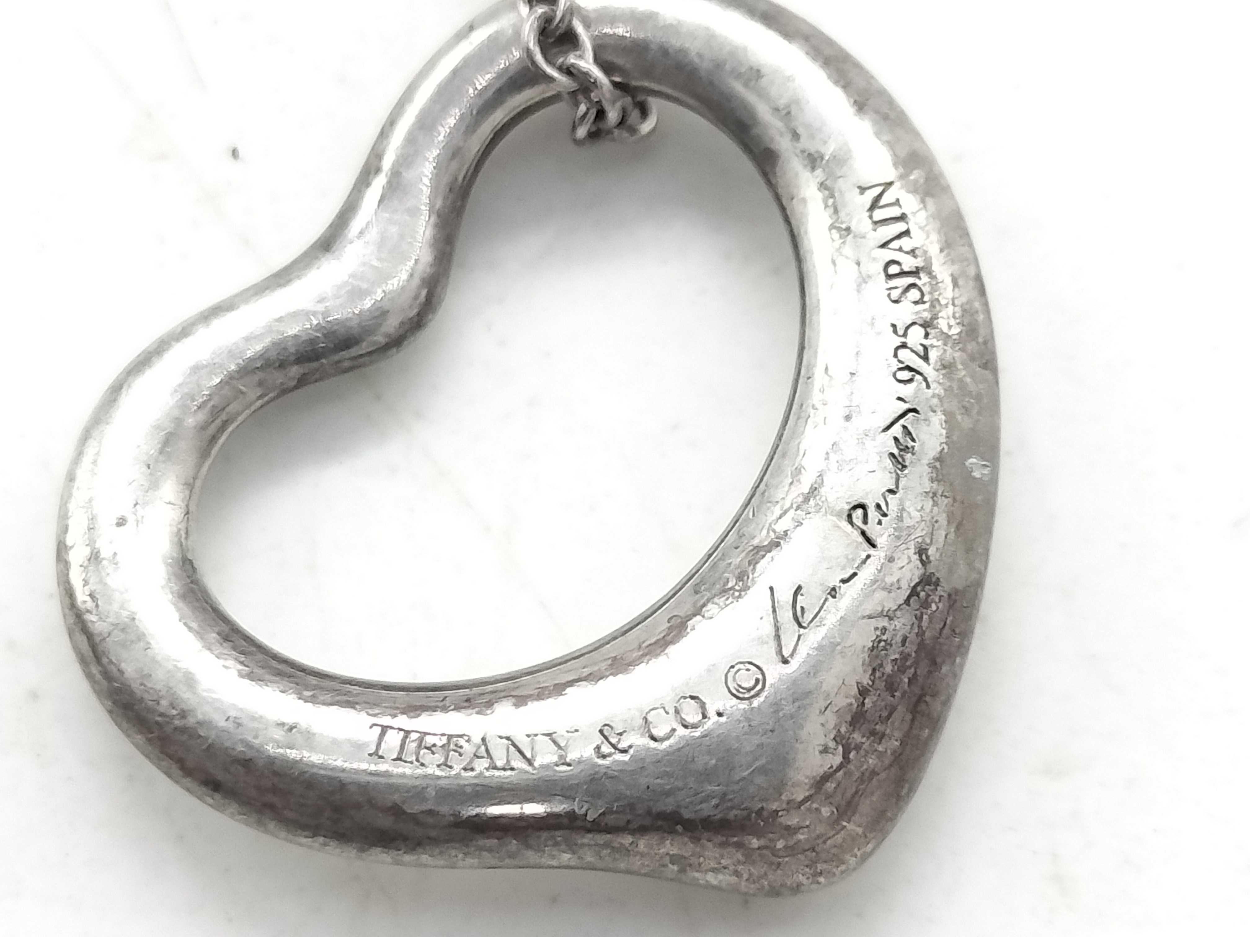 【水曜終了】(10221_0436)Tiffany&Co. 925 オープンハート ネックレス ネックレス