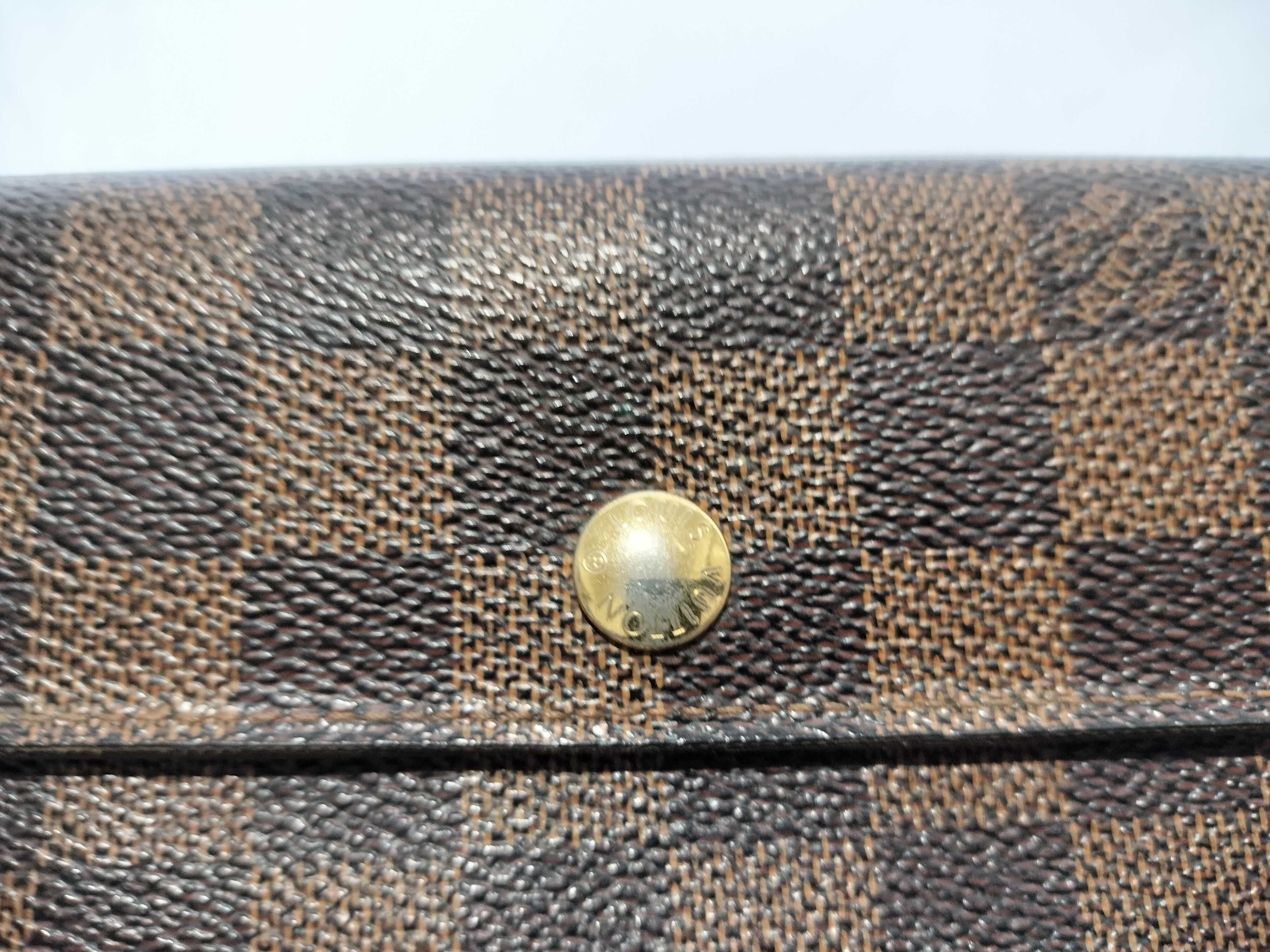 【水曜終了】(10229_0172)LOUIS VUITTON ダミエ 三つ折り 財布 イニシャル入り 財布