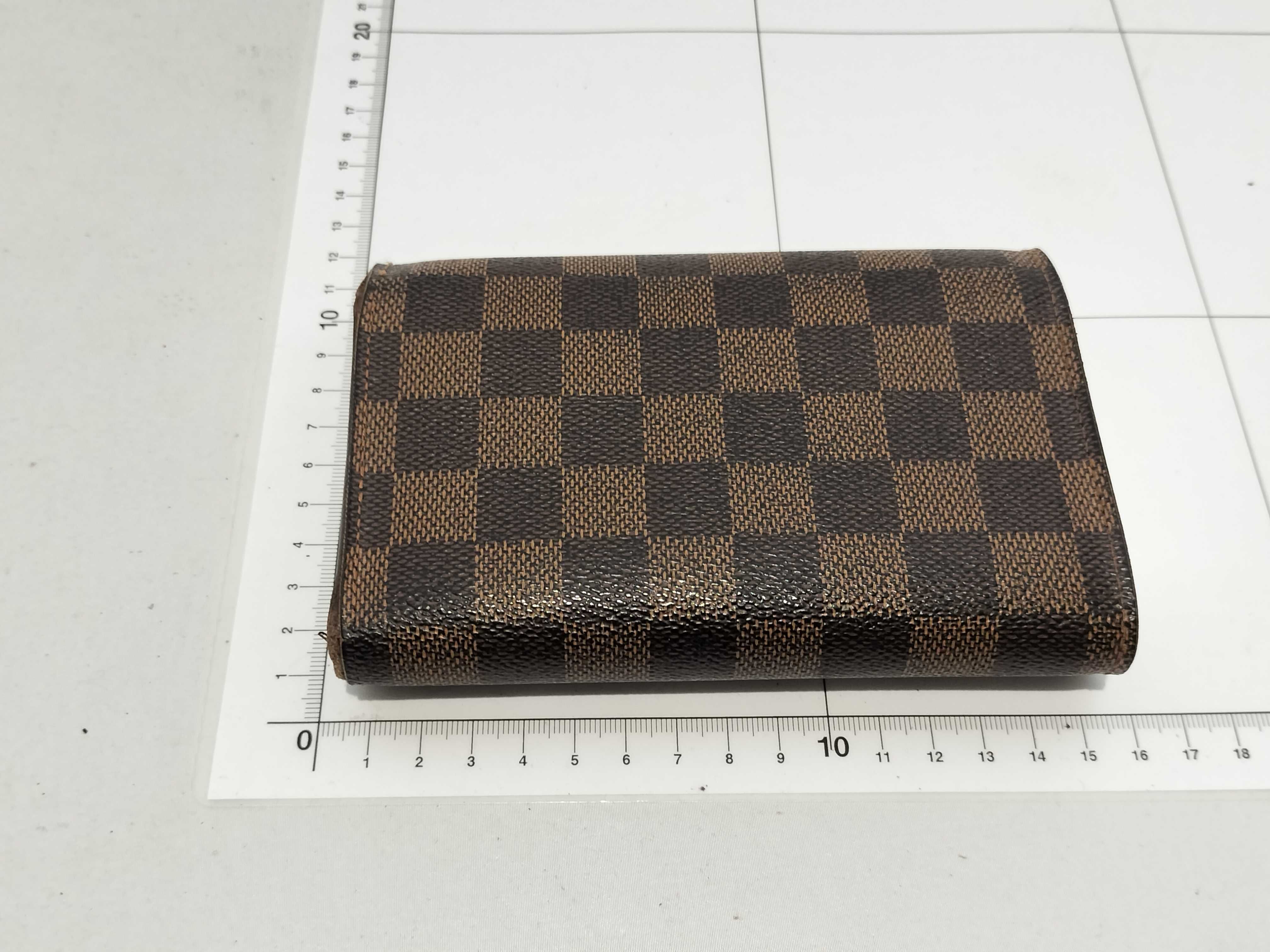【水曜終了】(10229_0172)LOUIS VUITTON ダミエ 三つ折り 財布 イニシャル入り 財布
