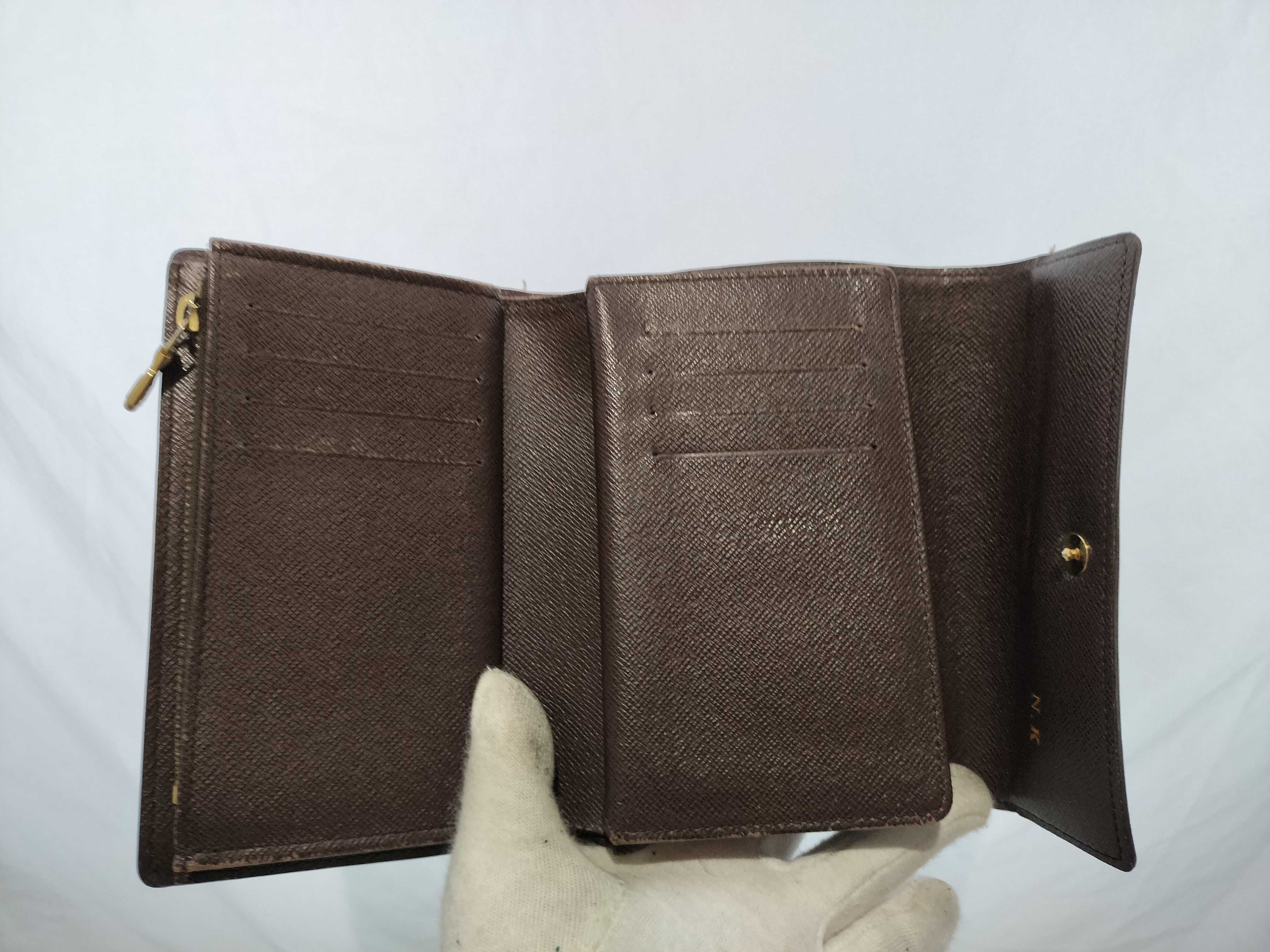 【水曜終了】(10229_0172)LOUIS VUITTON ダミエ 三つ折り 財布 イニシャル入り 財布