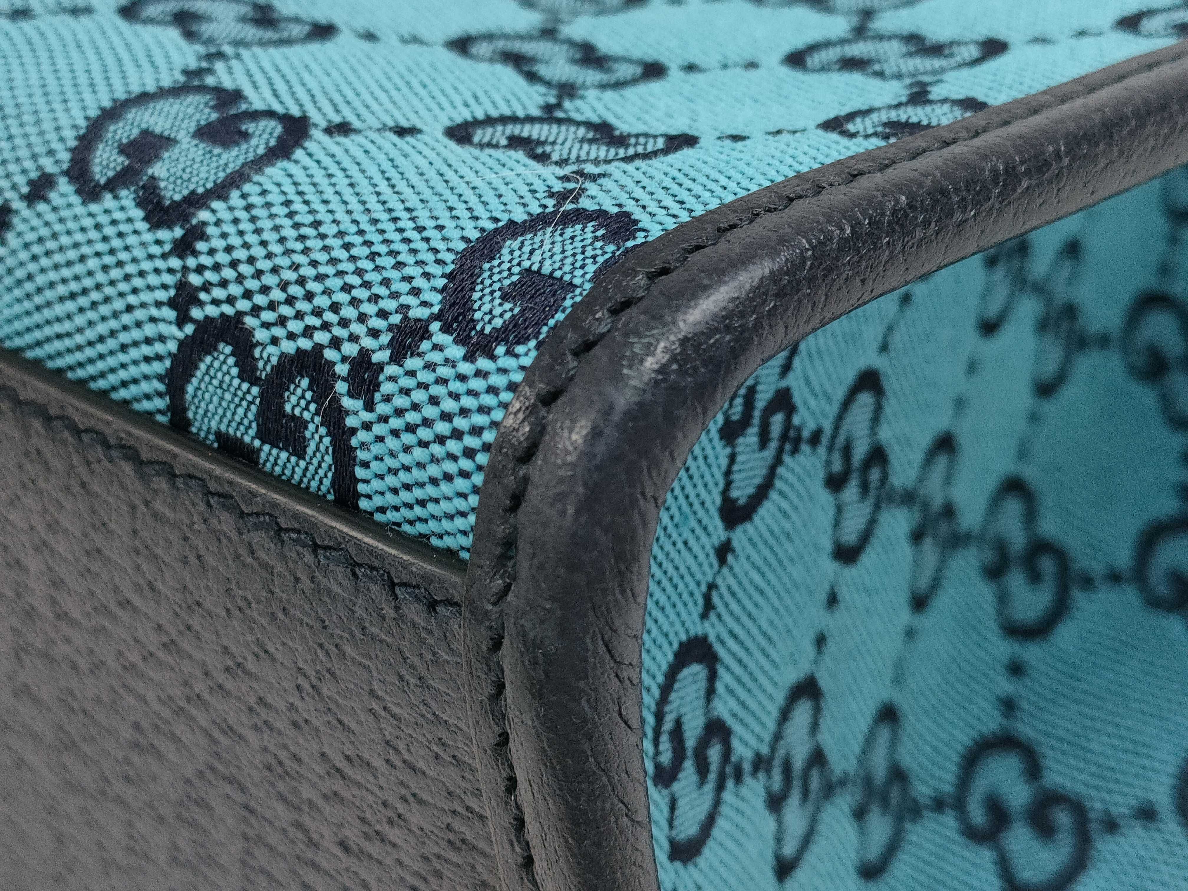 【水曜終了】(10935_0019)GUCCI GGスプリーム 2WAYバッグ ブルー 659983 ハンドバッグ