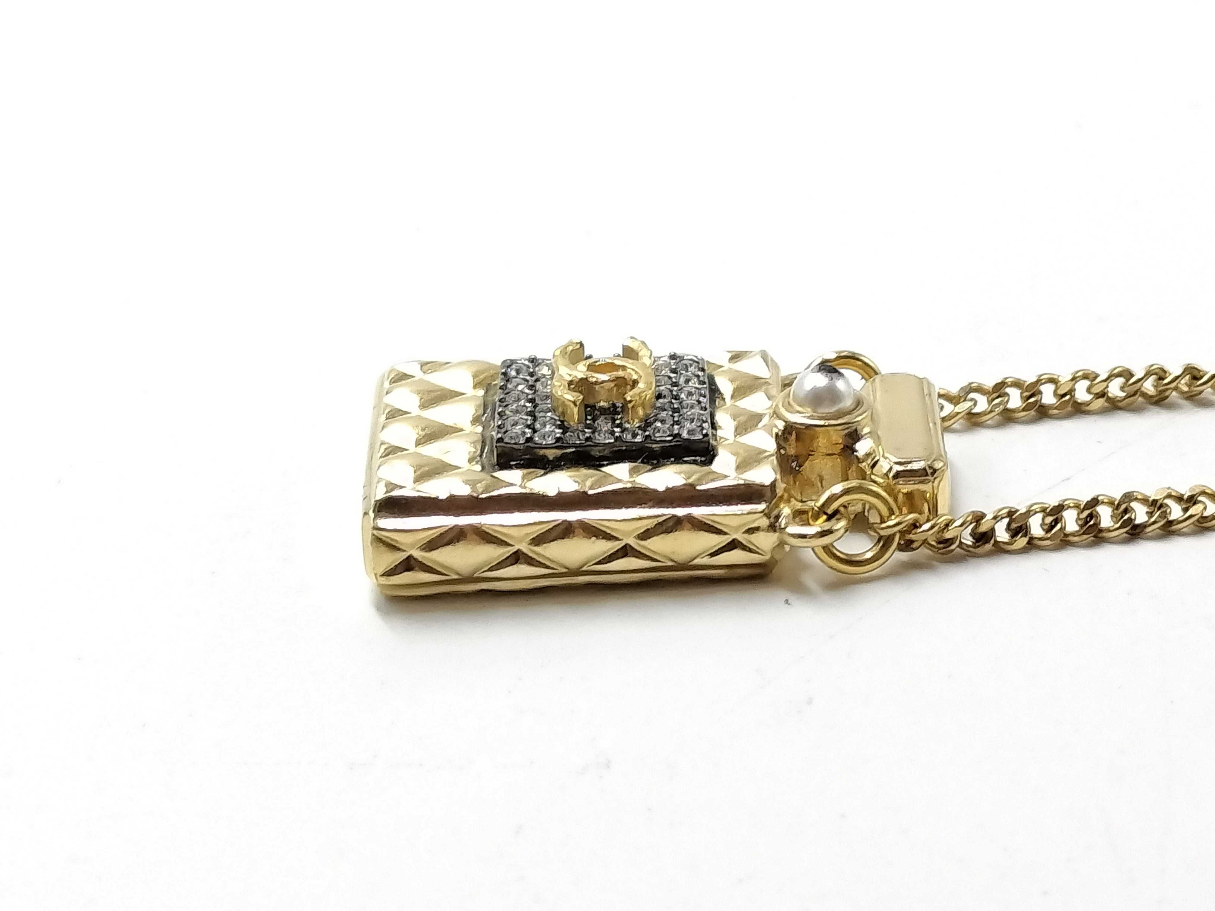 【水曜終了】(10228_0066)▼CHANEL 香水 ラインストーン ネックレス A21V ネックレス