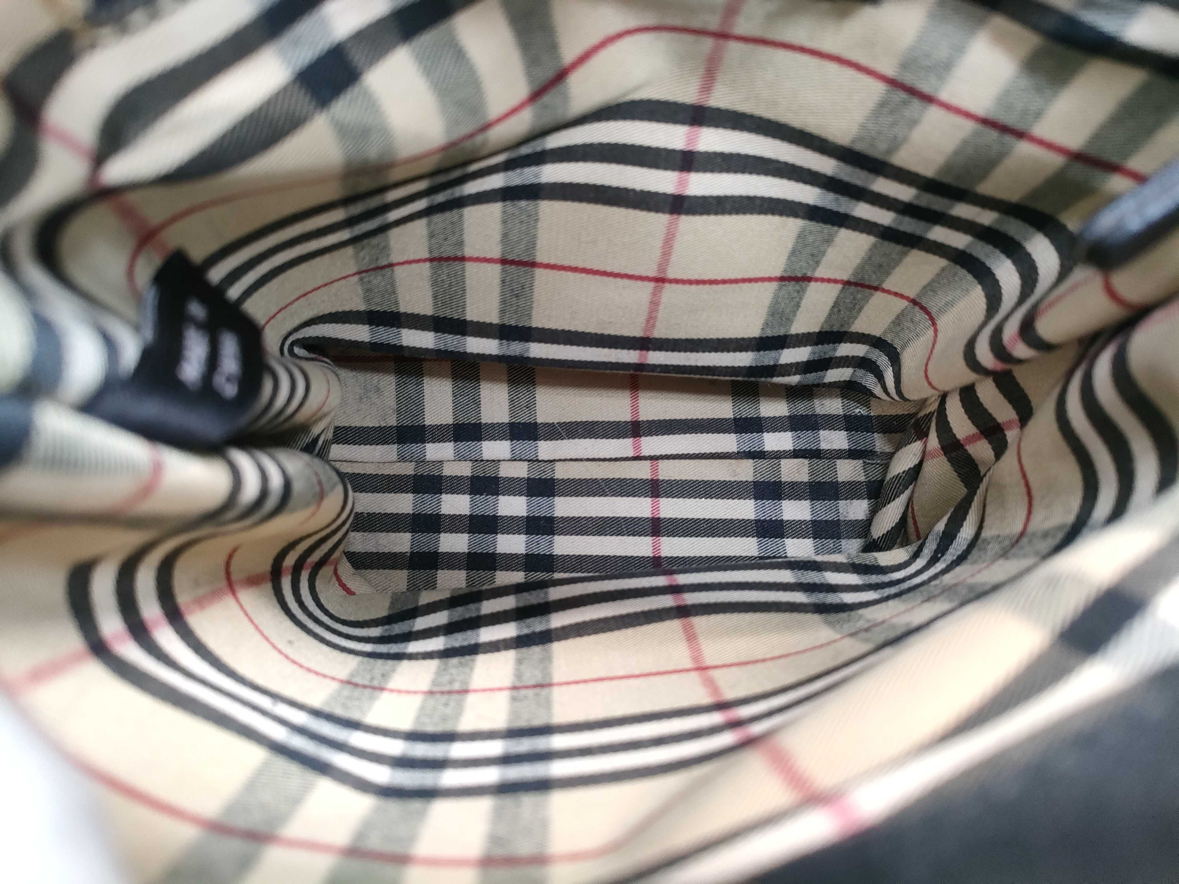 【水曜終了】(10220_0223)BURBERRY キャンバス ミニトート ハンドバッグ