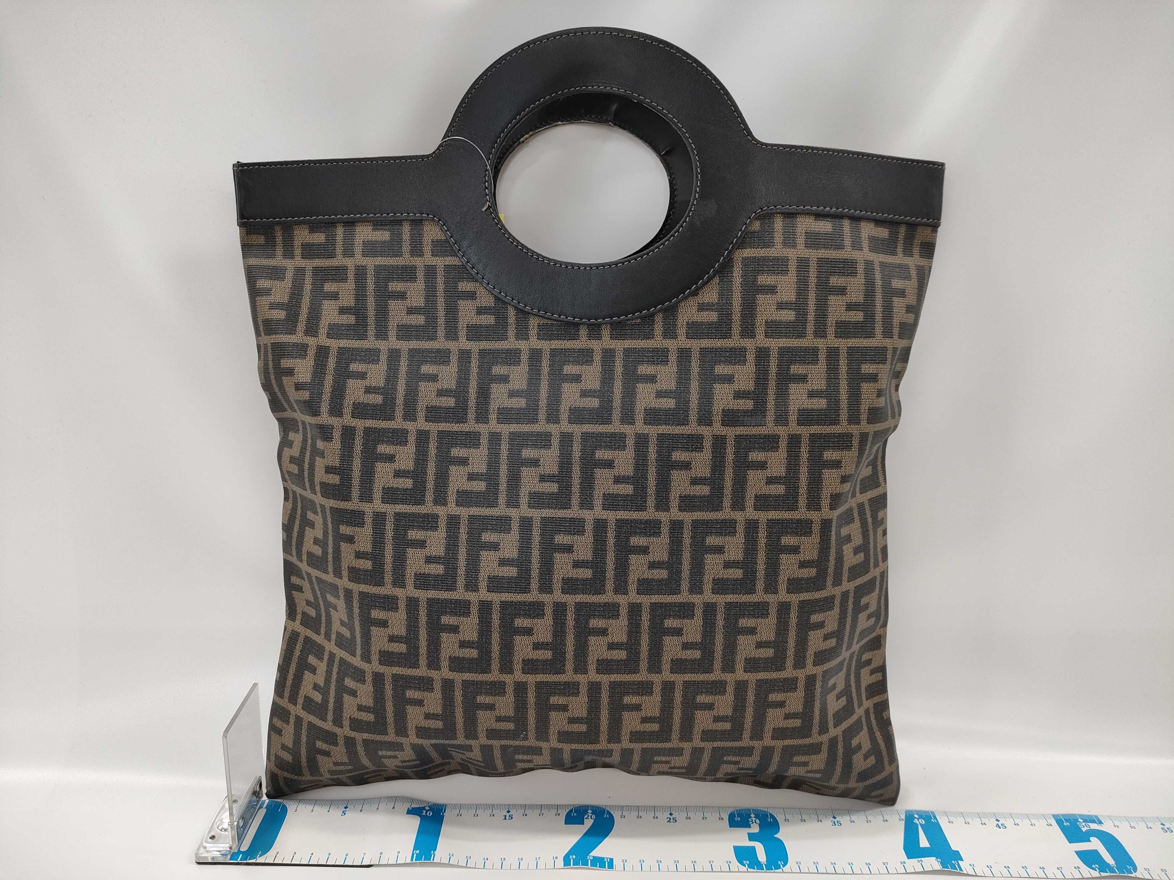 【水曜終了】(10230_0357)FENDI ズッカ柄 ハンドバッグ ハンドバッグ