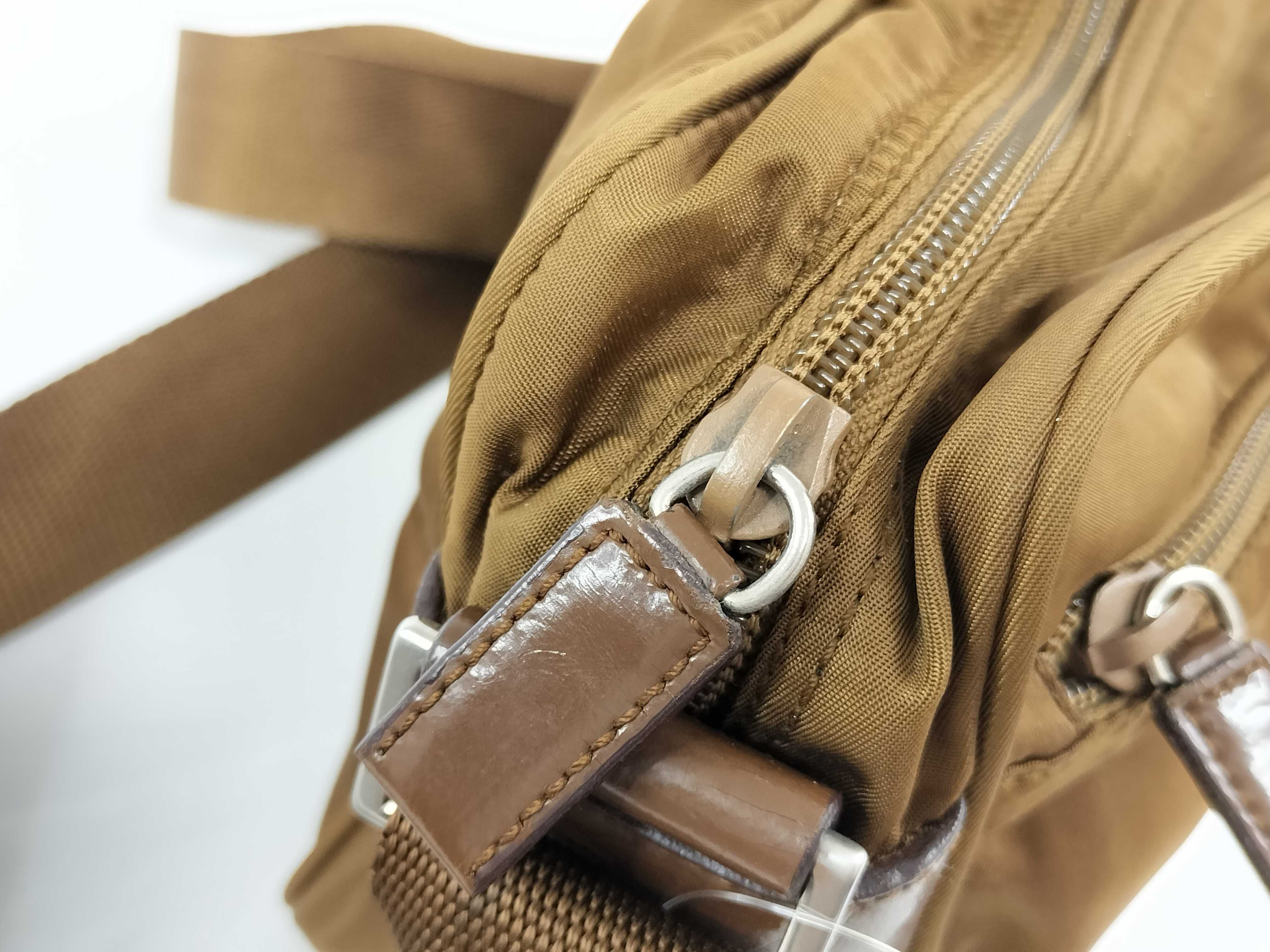 【水曜終了】(10230_0254)PRADA ナイロン ブラウン/ショルダー ショルダーバッグ