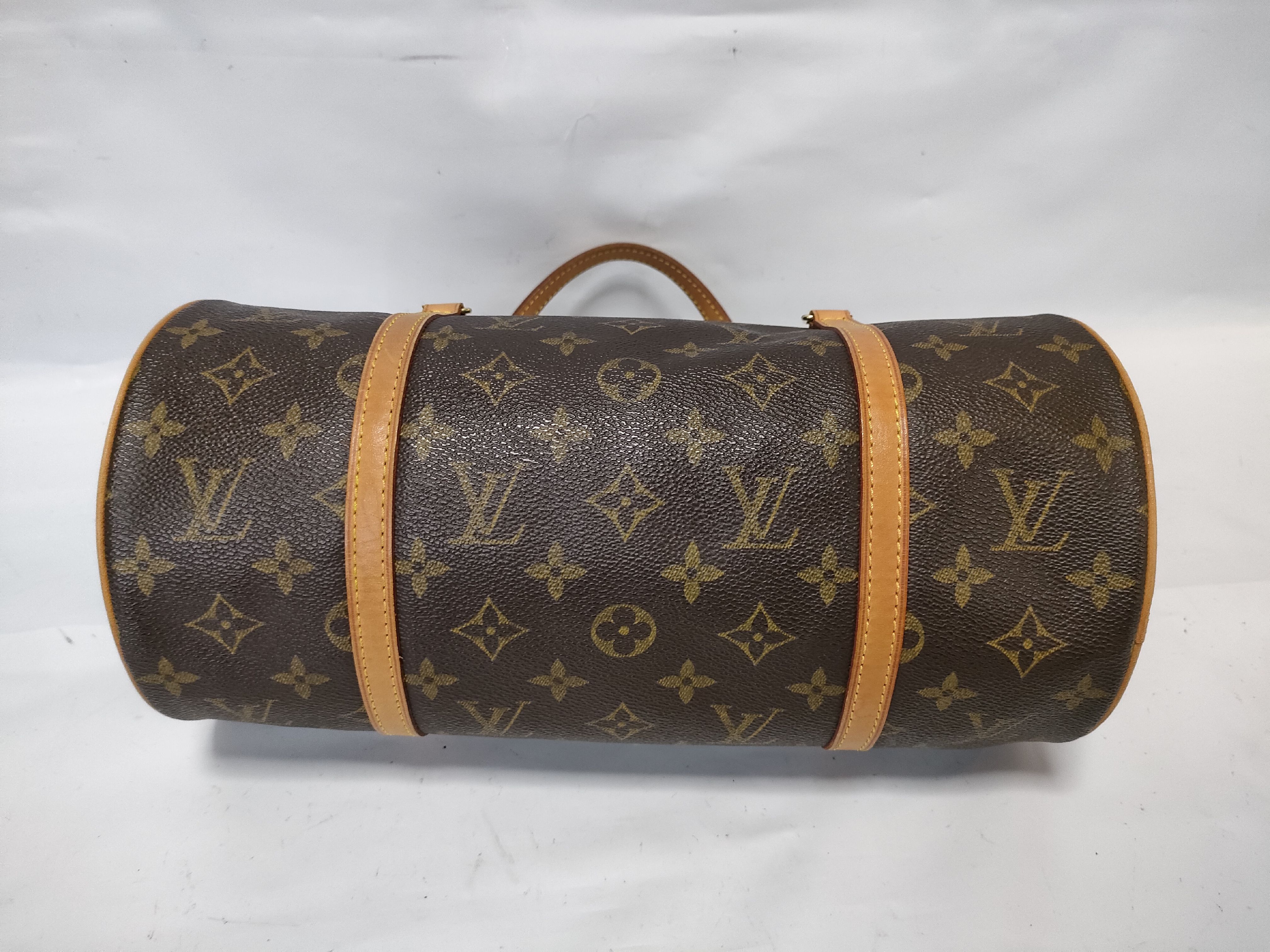 【水曜終了】(10218_0062)LOUIS VUITTON モノグラム パピヨン 30 M51385 筒型 ポーチ付き ハンドバッグ