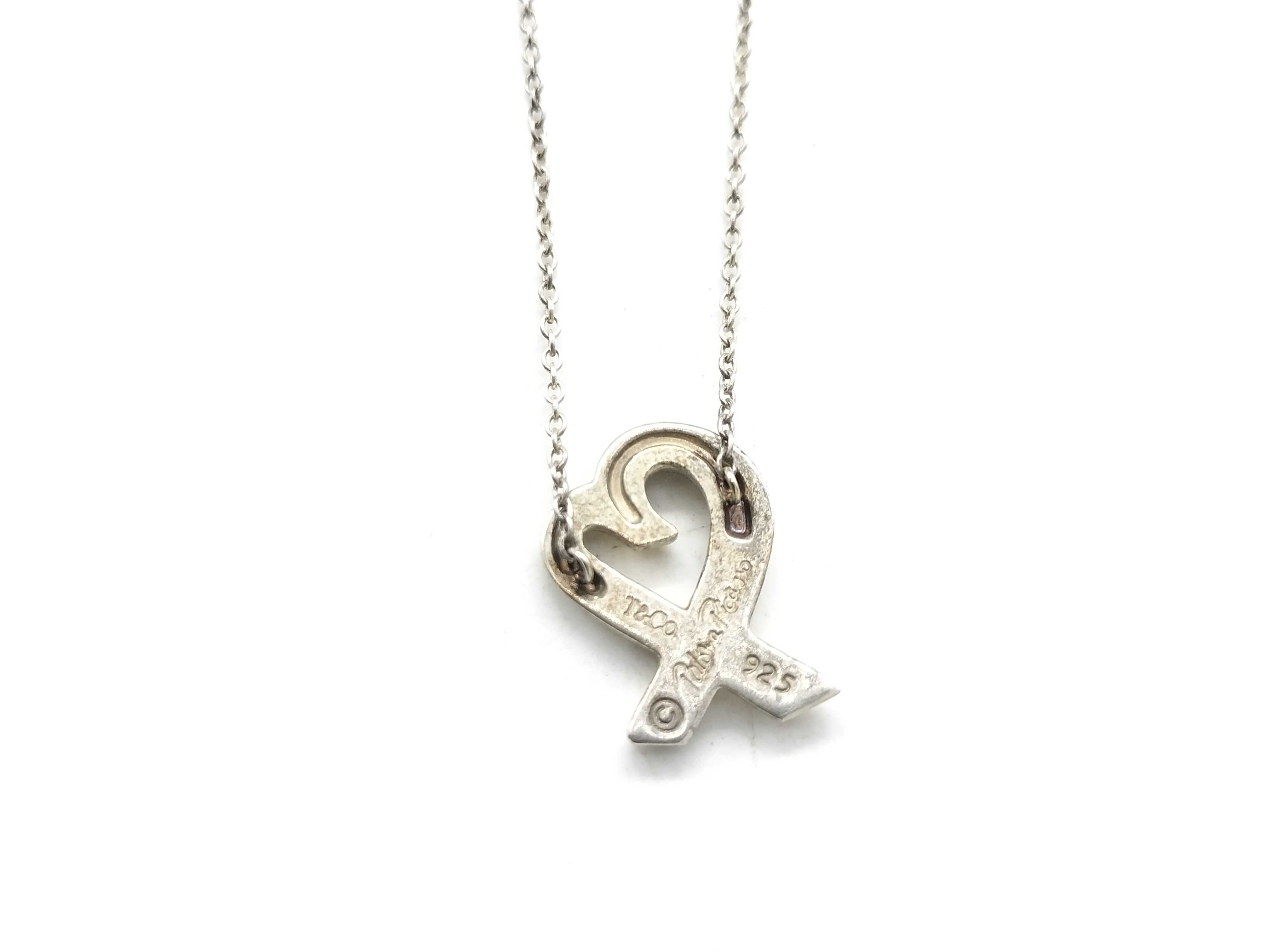【水曜終了】(10221_0447)Tiffany&Co. ラビングハート ネックレス 925 ネックレス