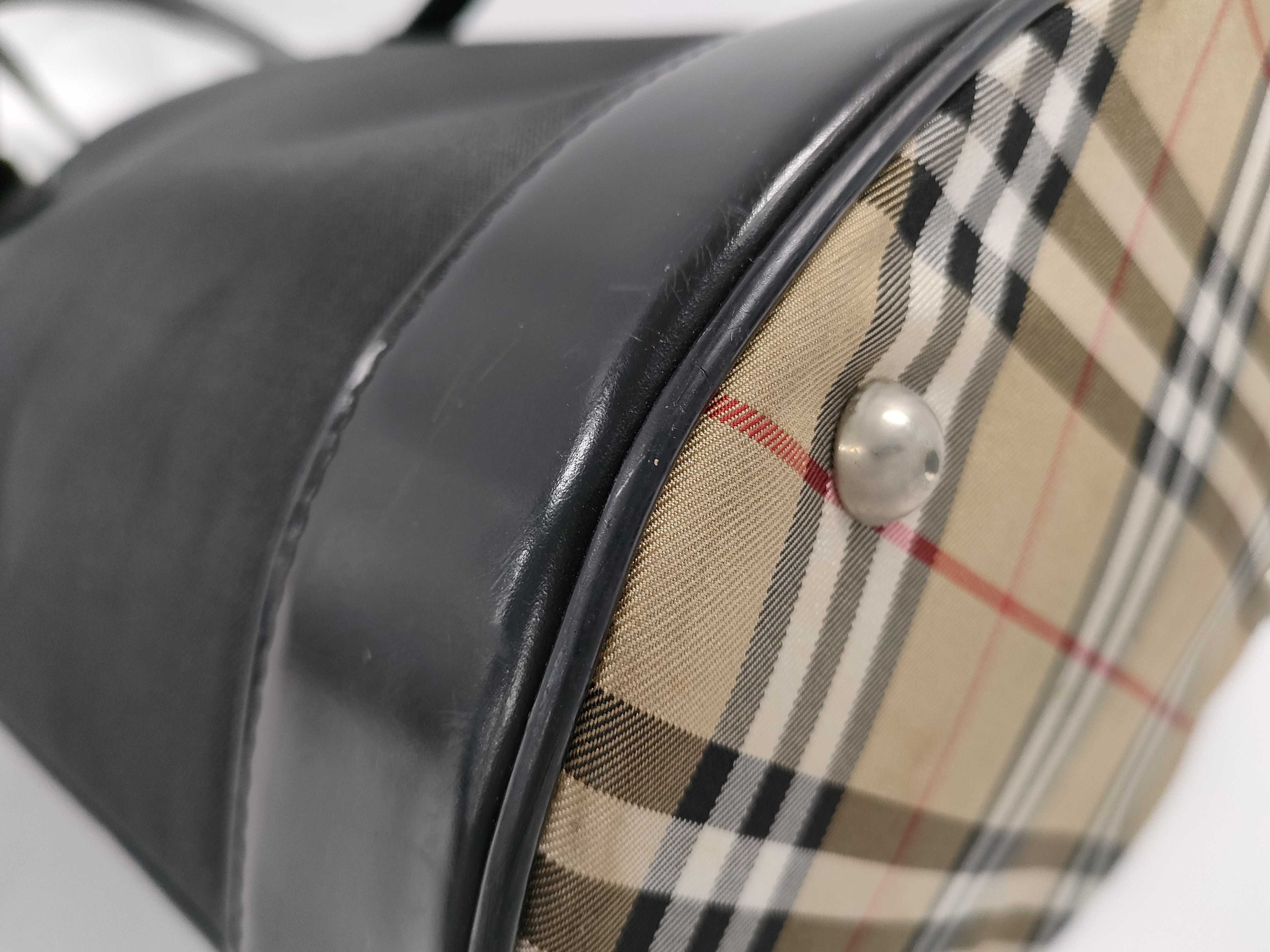 【水曜終了】(10220_0224)BURBERRY ナイロン ノバチェック ブルーレーベル ショルダーバッグ