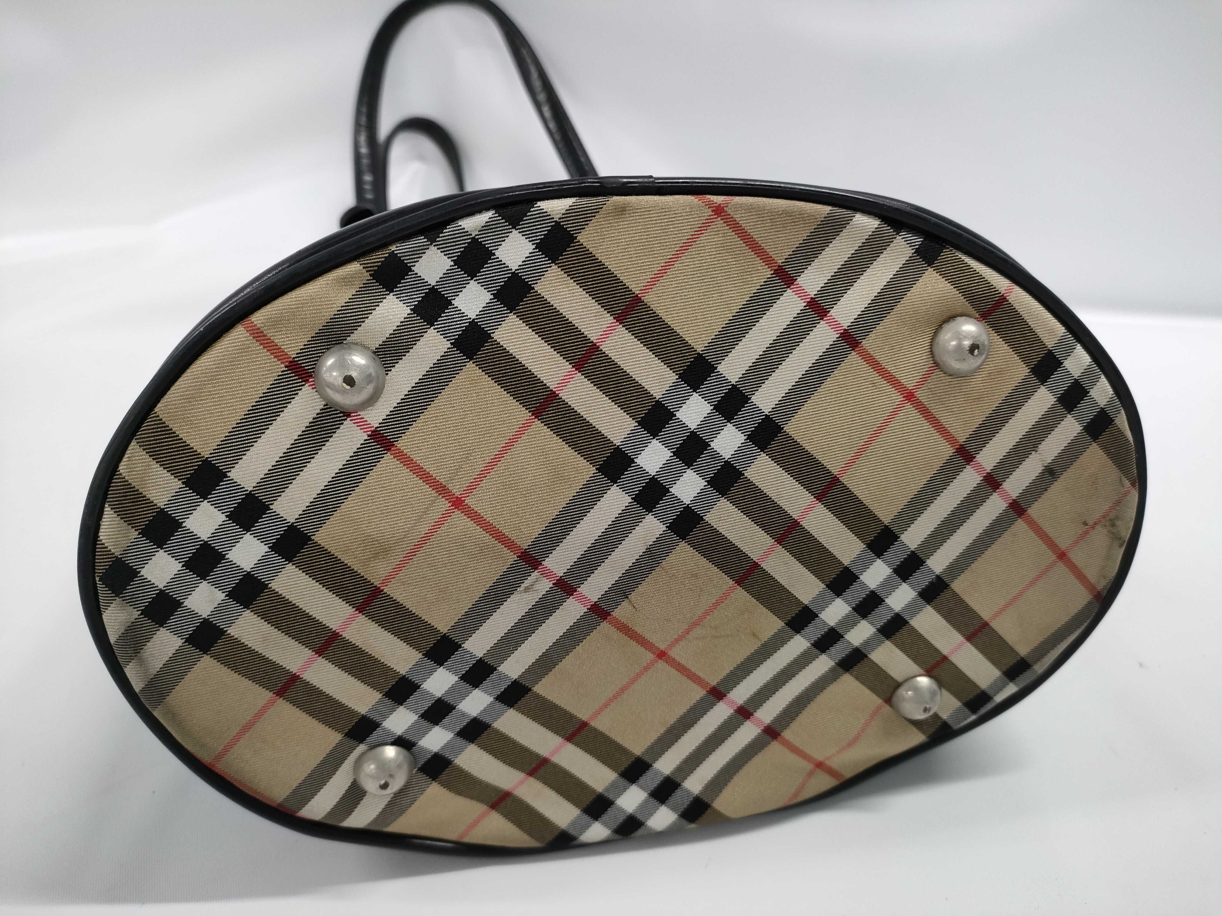 【水曜終了】(10220_0224)BURBERRY ナイロン ノバチェック ブルーレーベル ショルダーバッグ