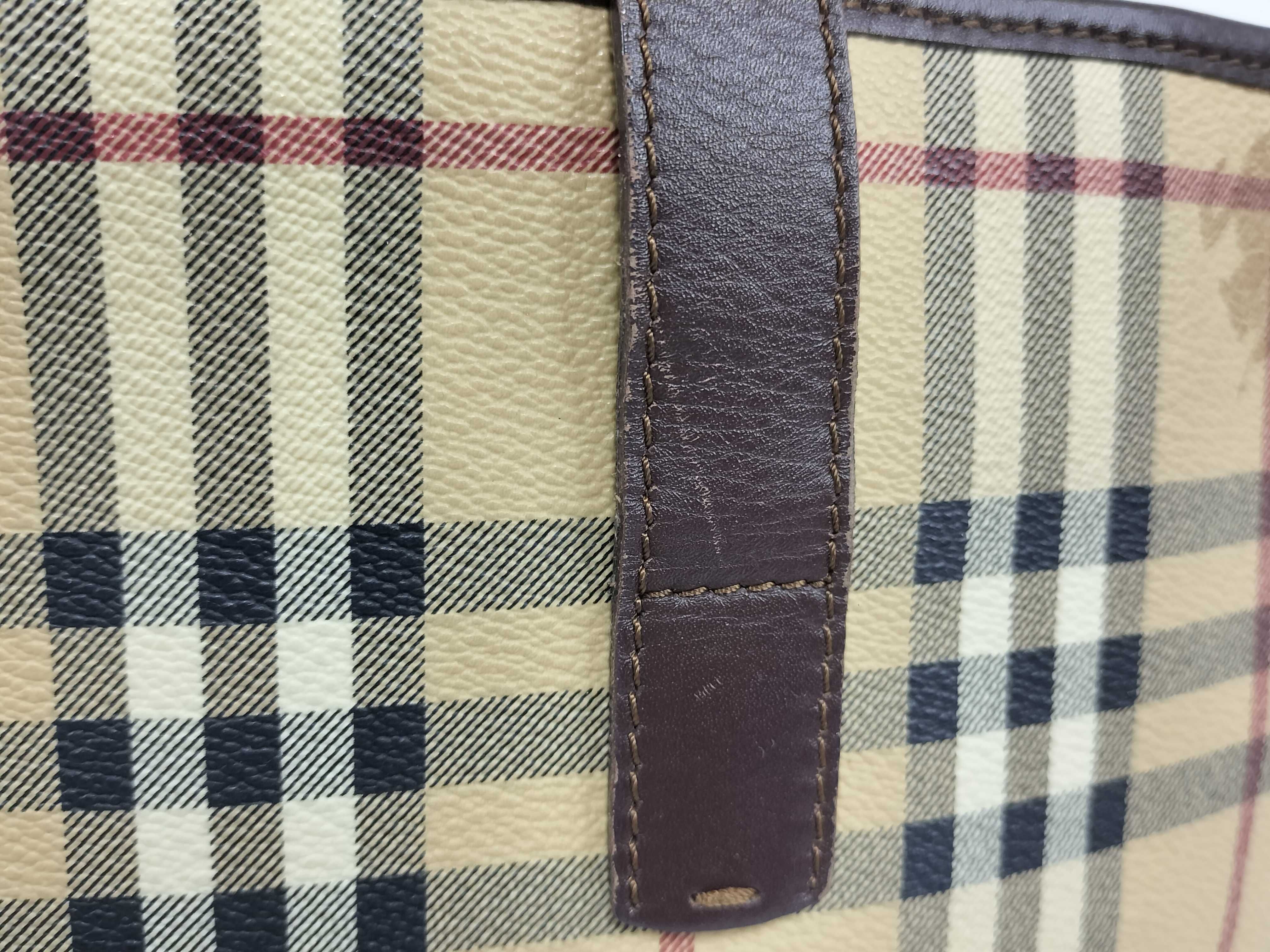 【水曜終了】(10220_0233)BURBERRY ノバチェックPVC シャドーホース 擦れ考慮 トートバッグ