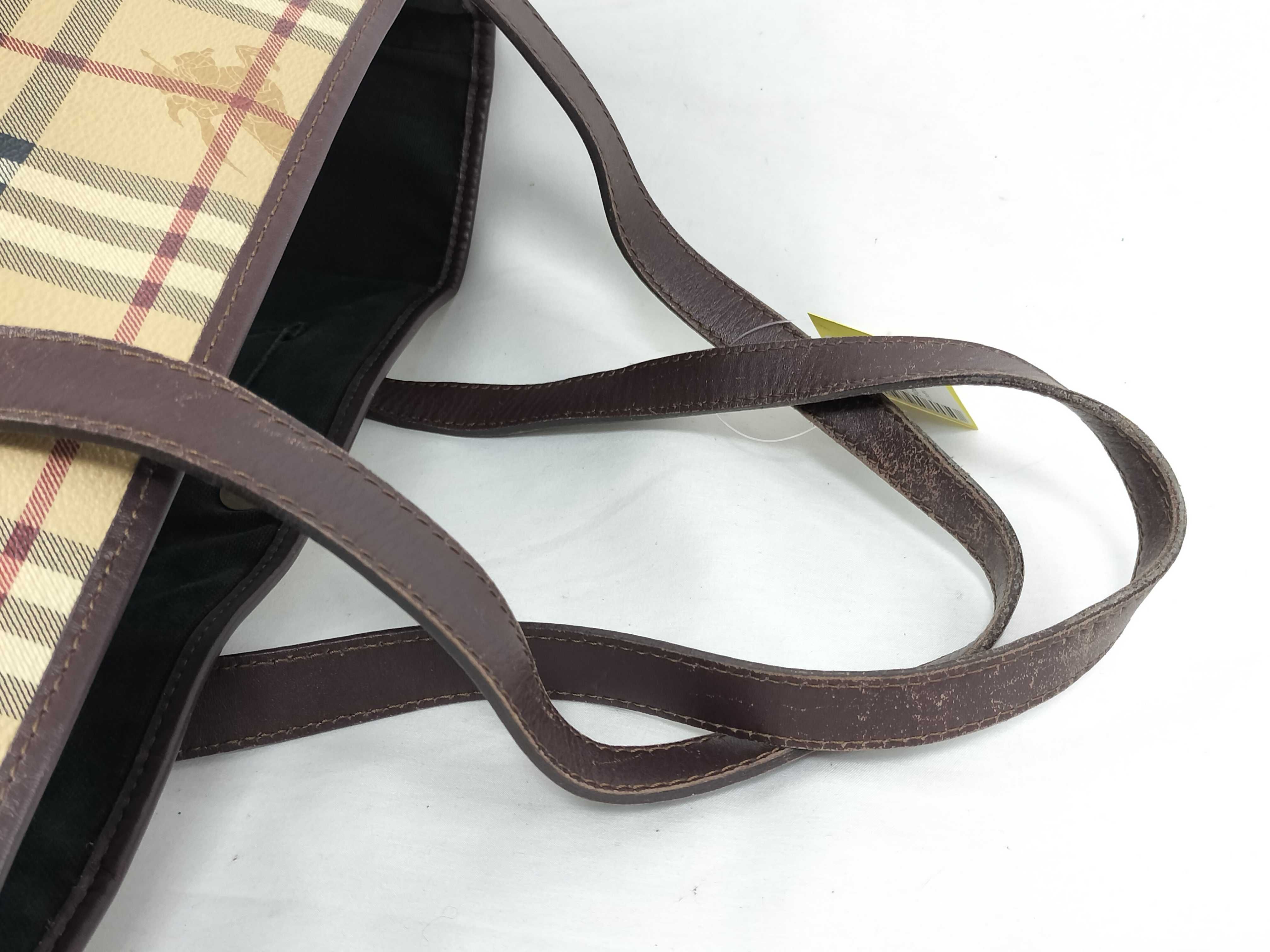 【水曜終了】(10220_0233)BURBERRY ノバチェックPVC シャドーホース 擦れ考慮 トートバッグ
