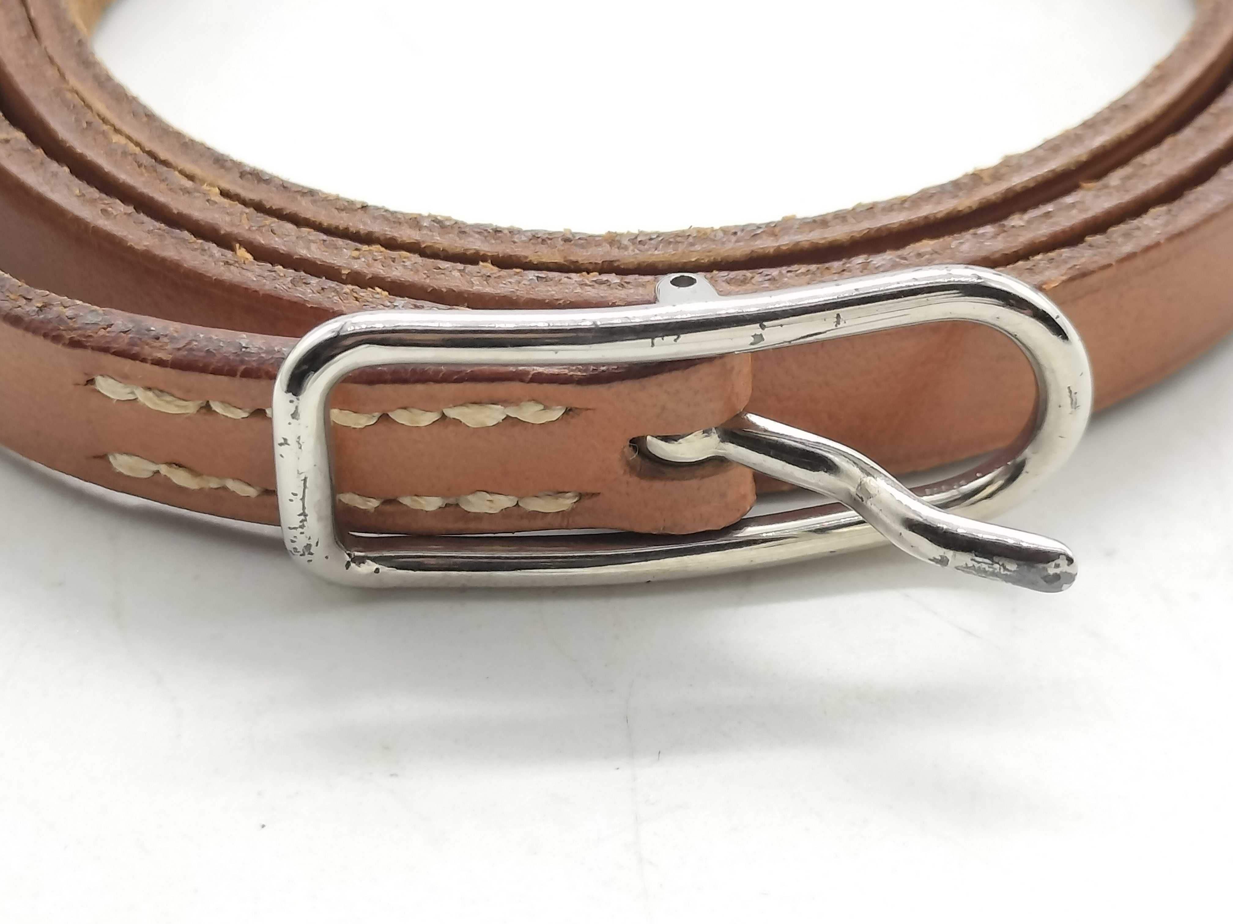 【水曜終了】(10227_0057)HERMES アピ3 SV金具 レザーロングブレスレット ブレスレット・バングル
