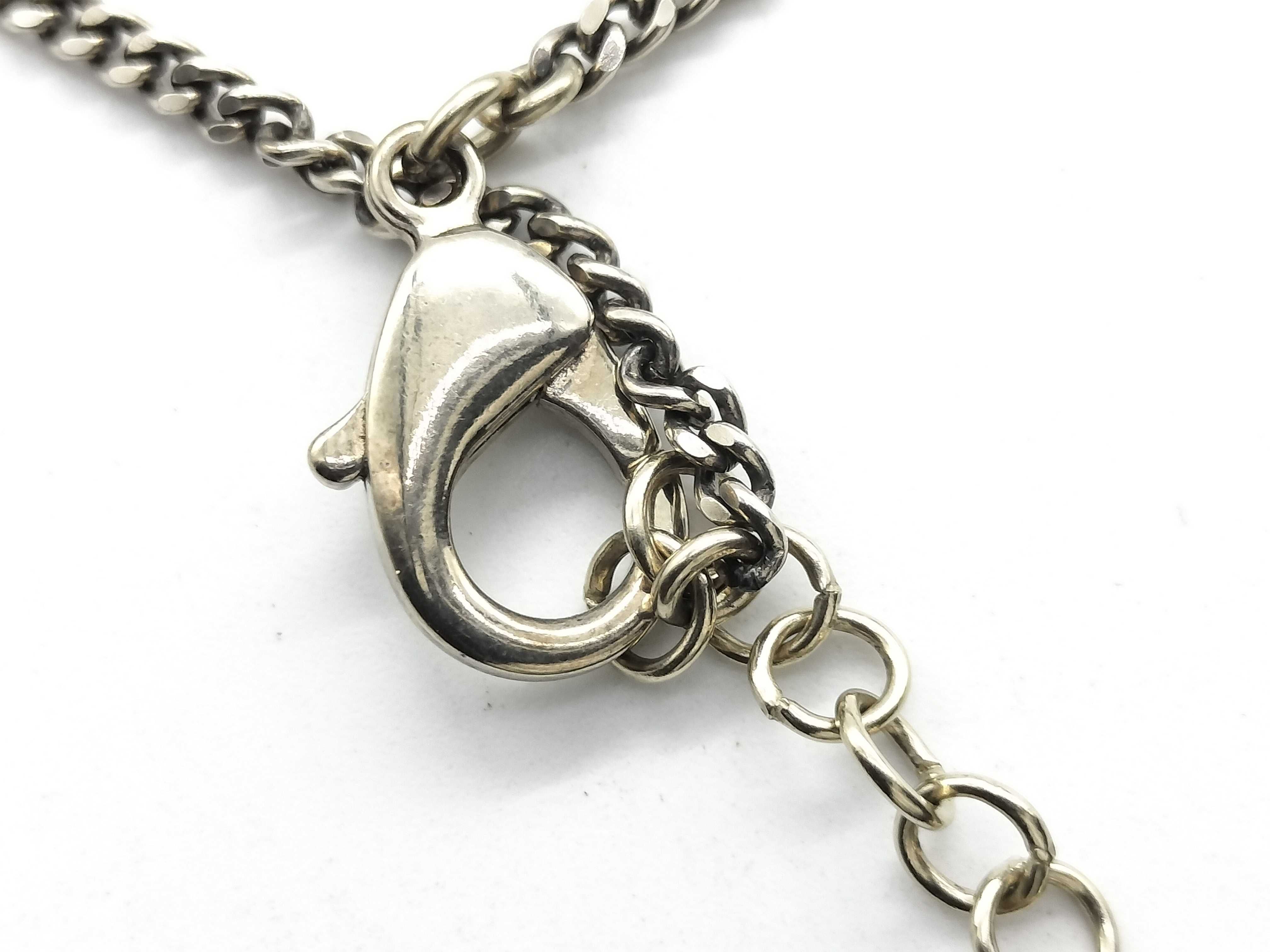 【水曜終了】(10228_0047)CHANEL ココ 07A パープル×ブラック ストーン ネックレス ネックレス